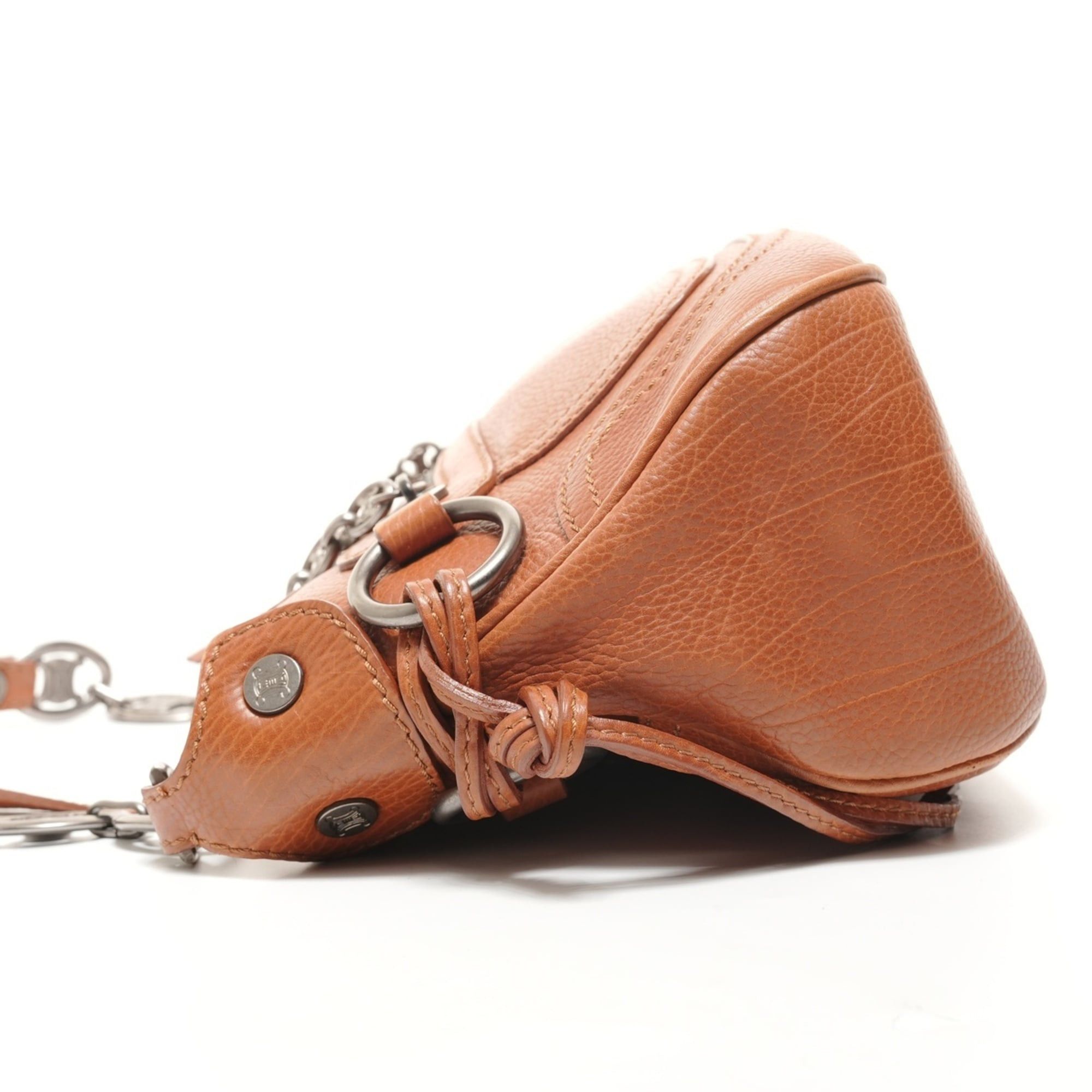 Celine Celine Leather Triomphe Boogie Bag Shoulder Brown Size ONE SIZE - 3 Thumbnail