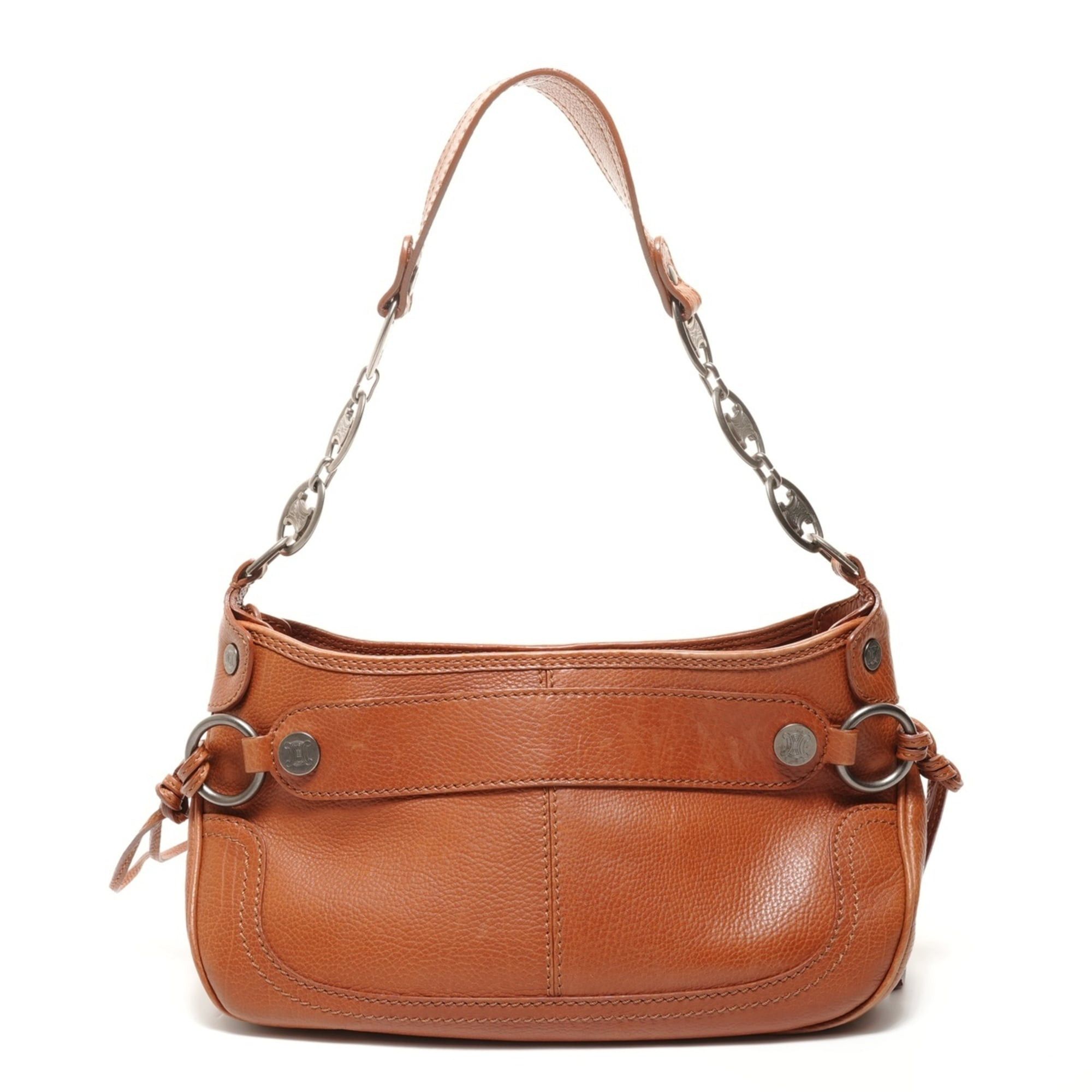 Celine Celine Leather Triomphe Boogie Bag Shoulder Brown Size ONE SIZE - 2 Thumbnail
