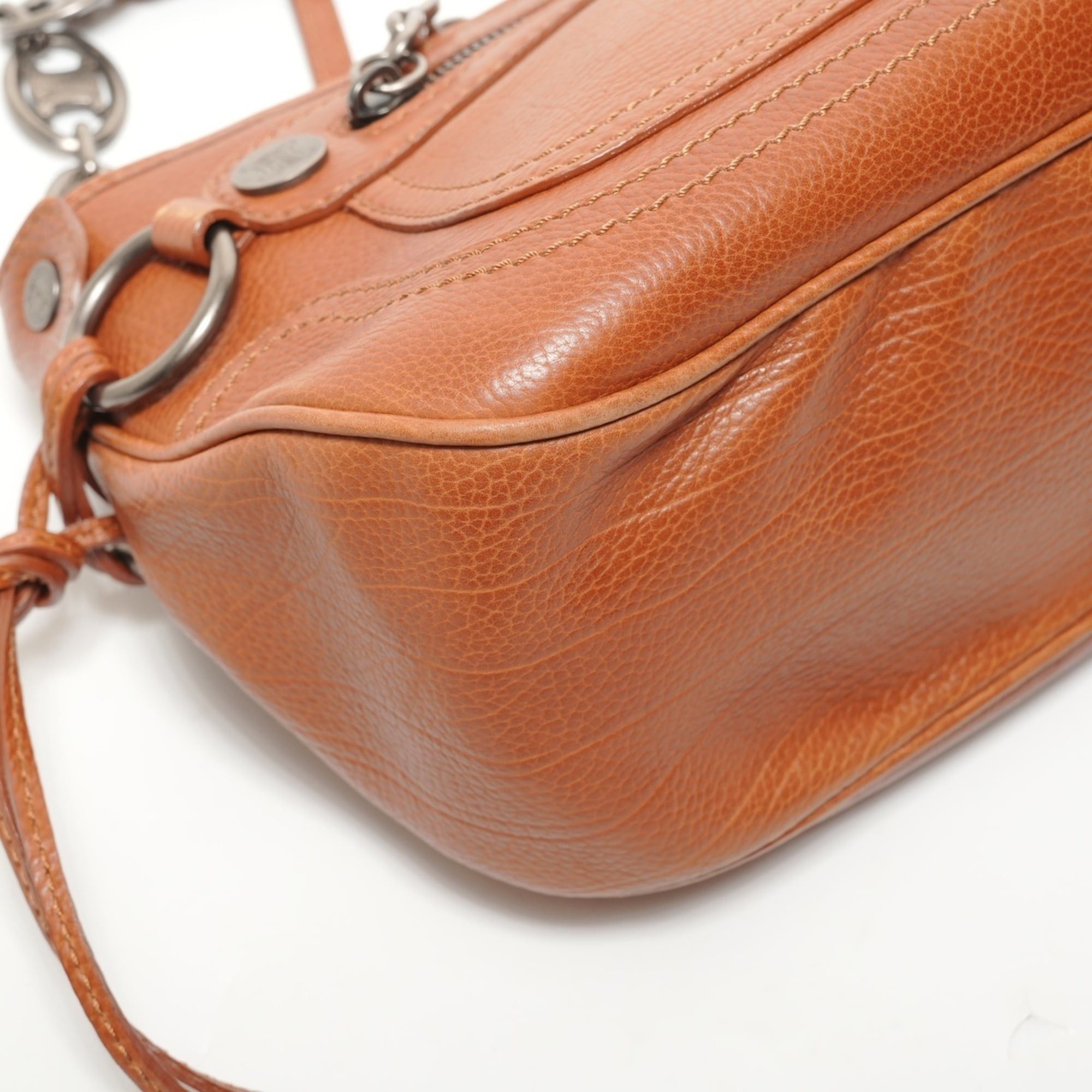 Celine Celine Leather Triomphe Boogie Bag Shoulder Brown Size ONE SIZE - 5 Thumbnail