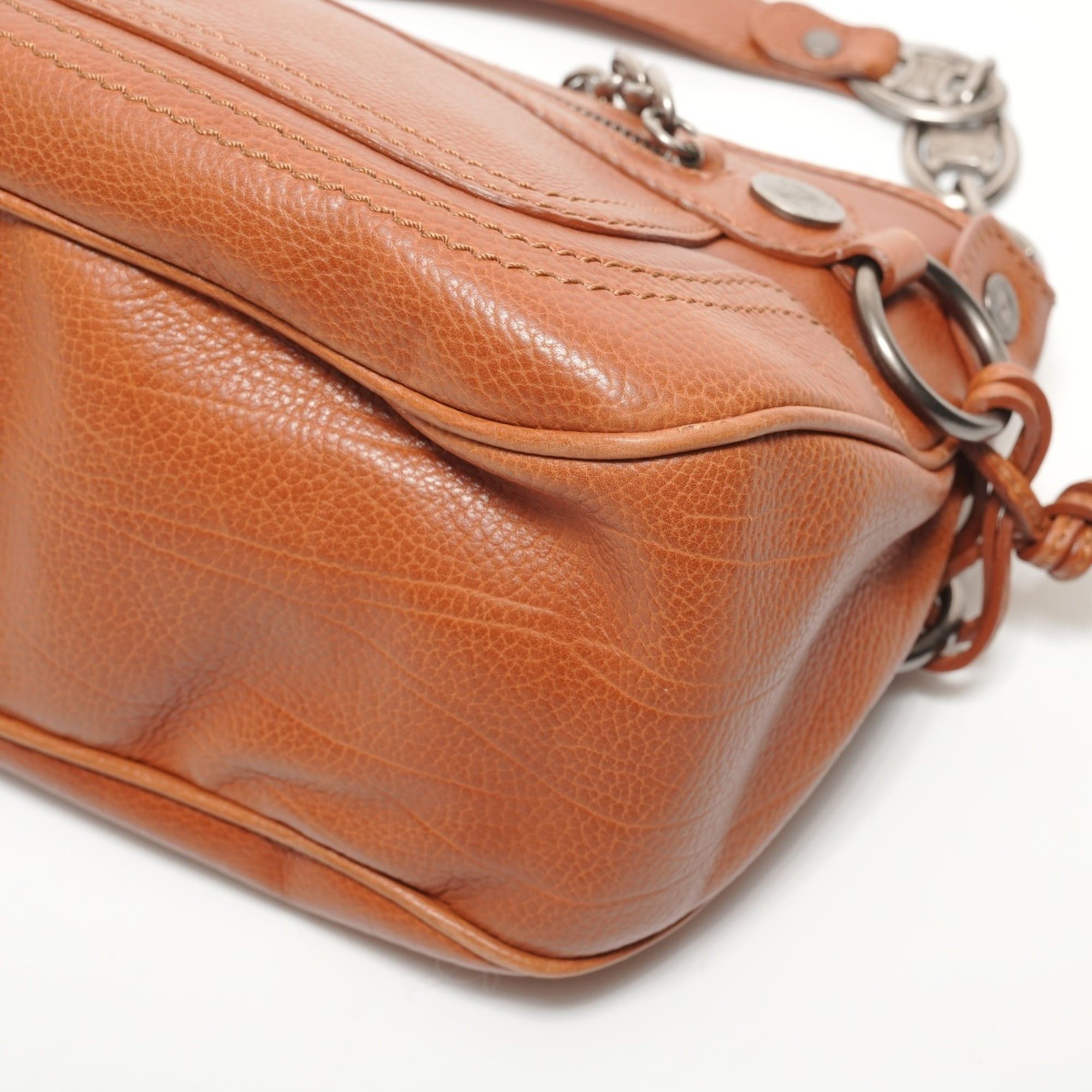 Celine Celine Leather Triomphe Boogie Bag Shoulder Brown Size ONE SIZE - 6 Thumbnail