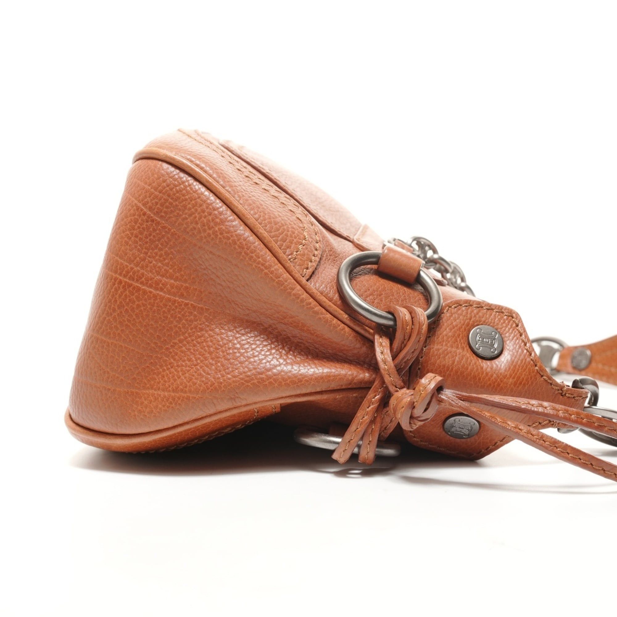 Celine Celine Leather Triomphe Boogie Bag Shoulder Brown Size ONE SIZE - 4 Thumbnail