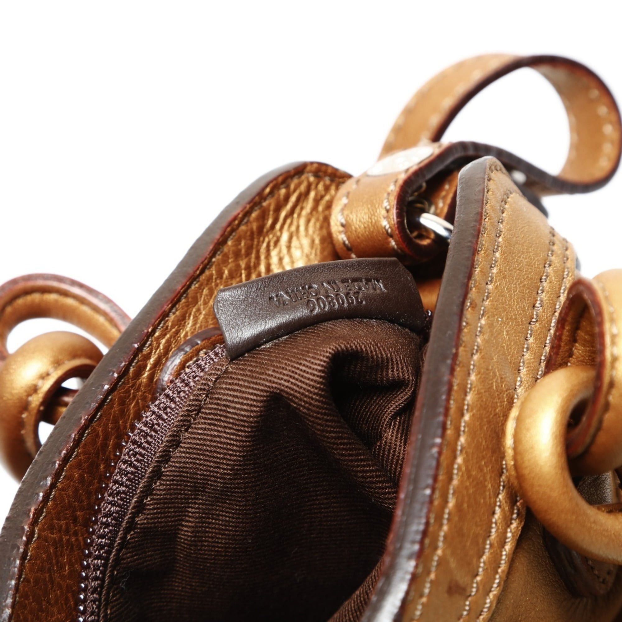 Loewe Loewe logo leather 2-way tote bag, gold Size ONE SIZE - 11 Thumbnail