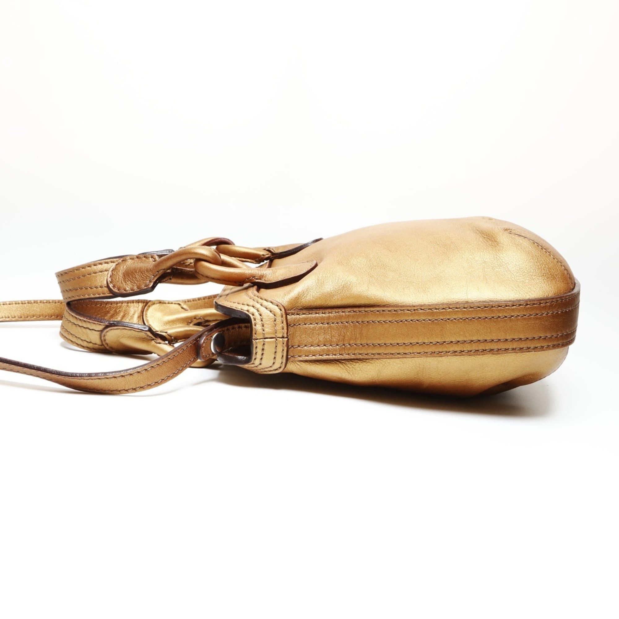 Loewe Loewe logo leather 2-way tote bag, gold Size ONE SIZE - 3 Thumbnail