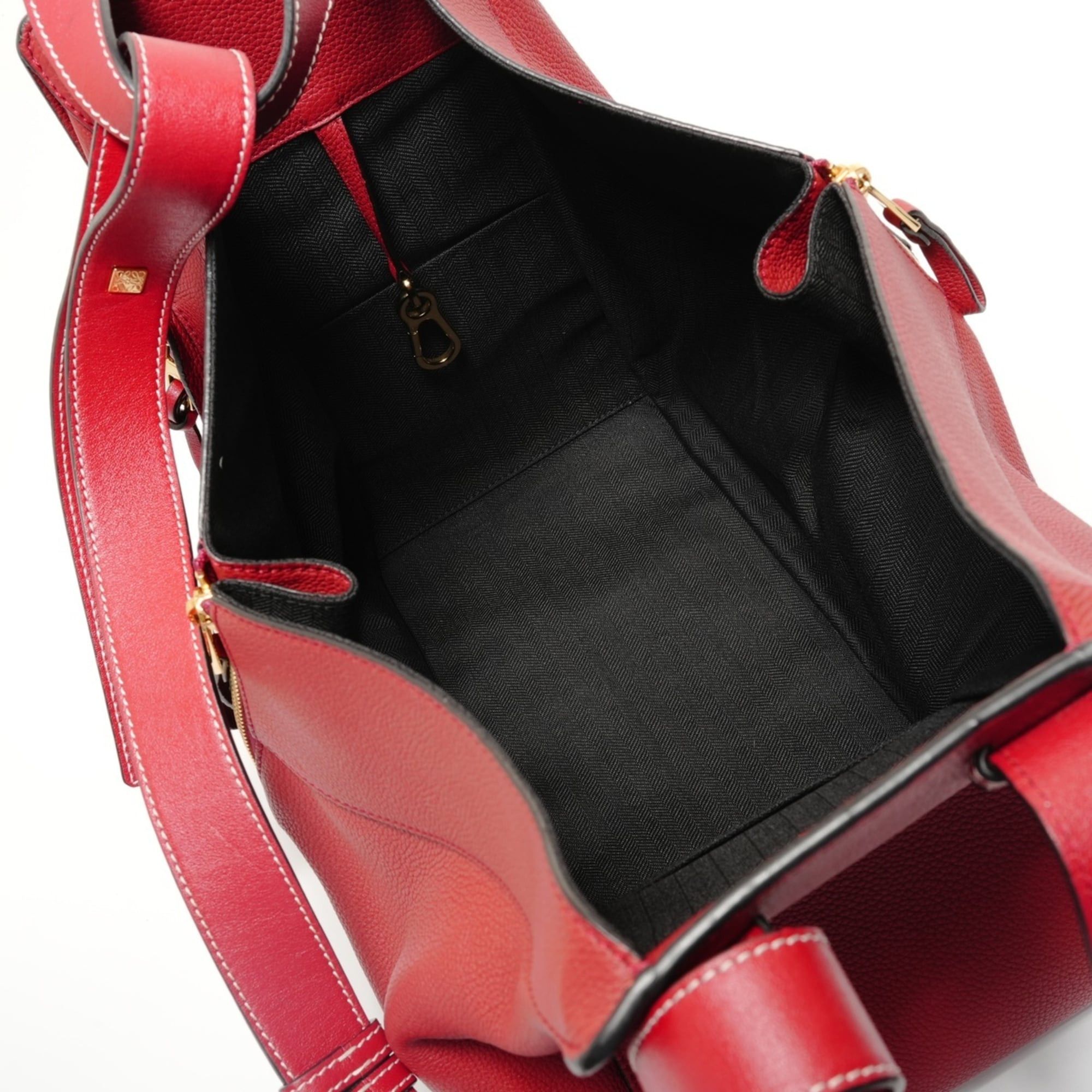 Loewe Loewe Hammock Leather 2-Way Handbag, Red Size ONE SIZE - 10 Thumbnail
