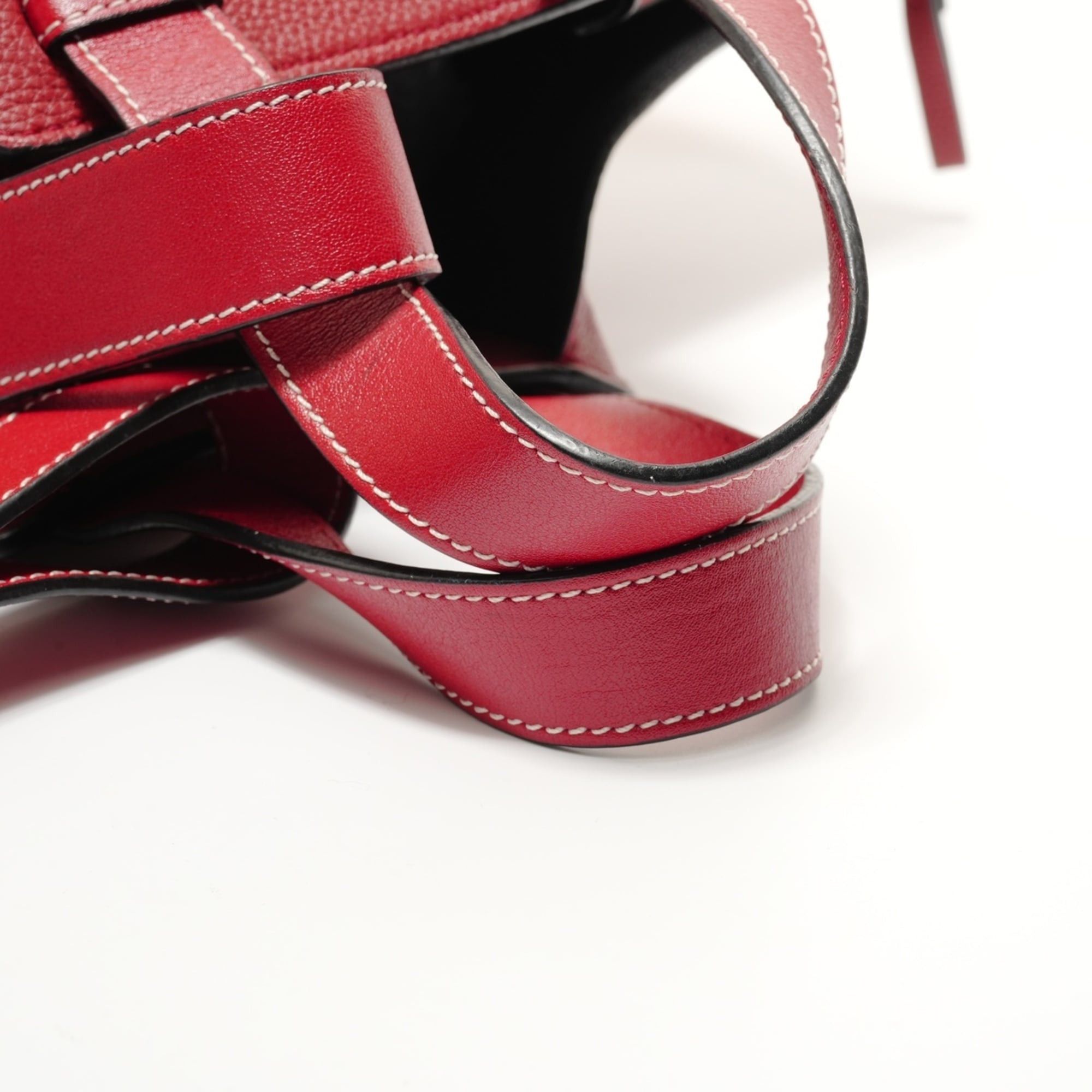 Loewe Loewe Hammock Leather 2-Way Handbag, Red Size ONE SIZE - 12 Thumbnail