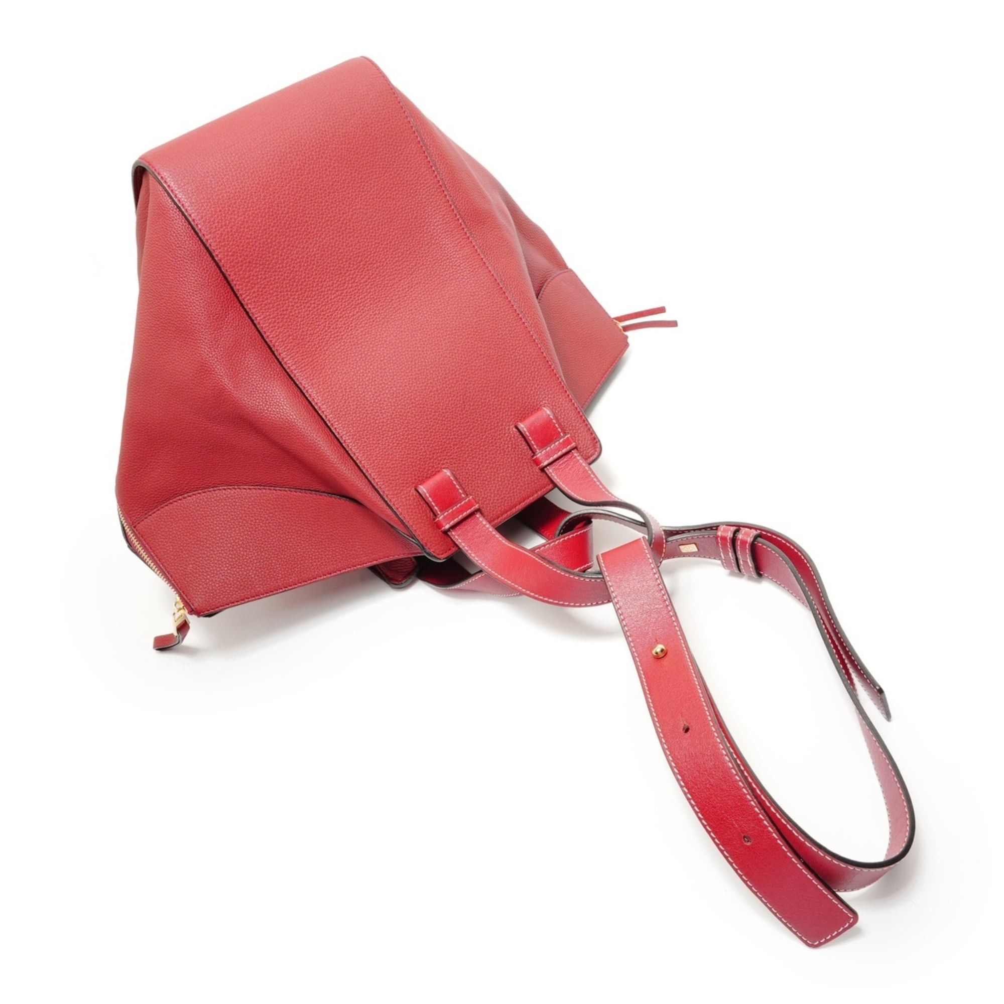 Loewe Loewe Hammock Leather 2-Way Handbag, Red Size ONE SIZE - 8 Thumbnail