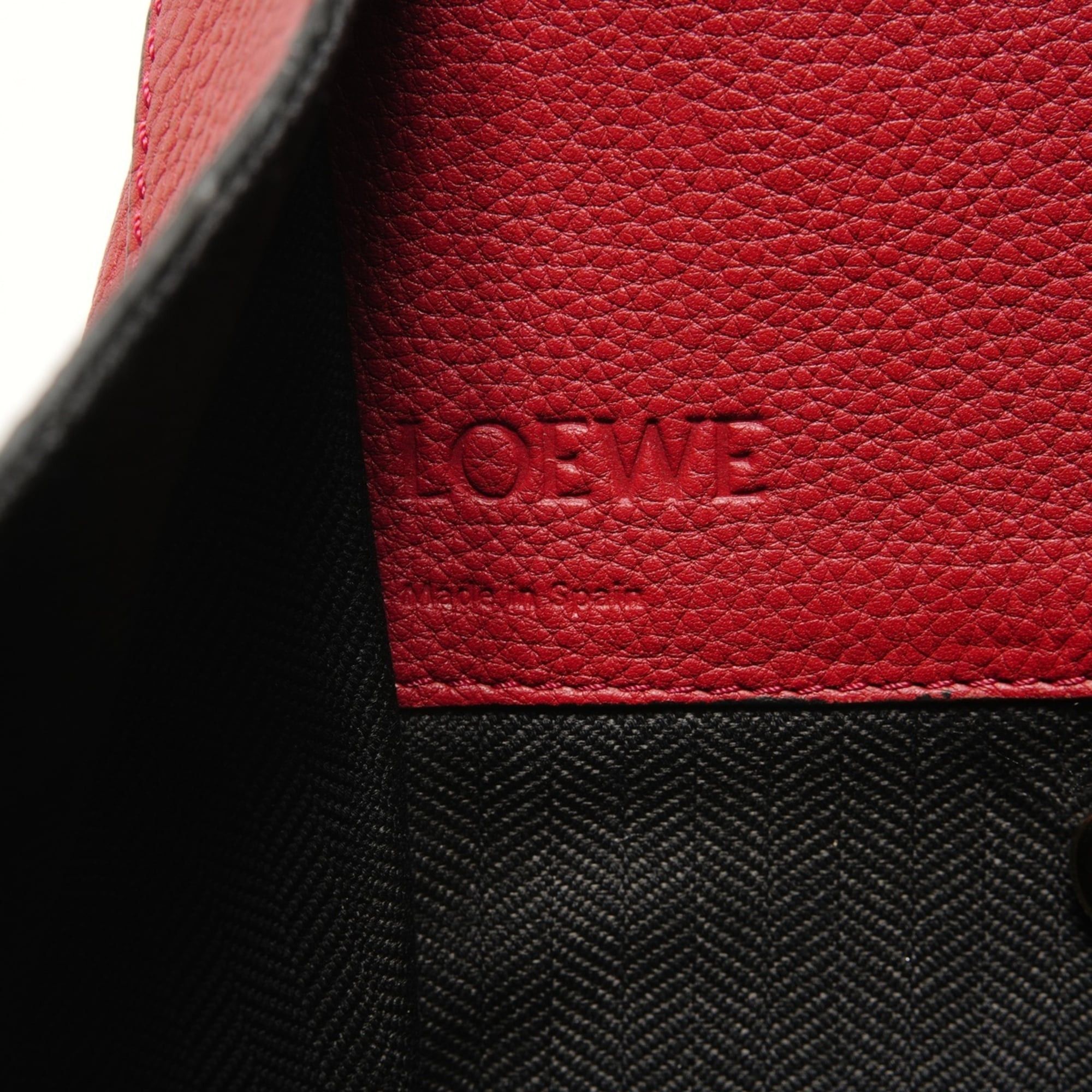Loewe Loewe Hammock Leather 2-Way Handbag, Red Size ONE SIZE - 9 Thumbnail