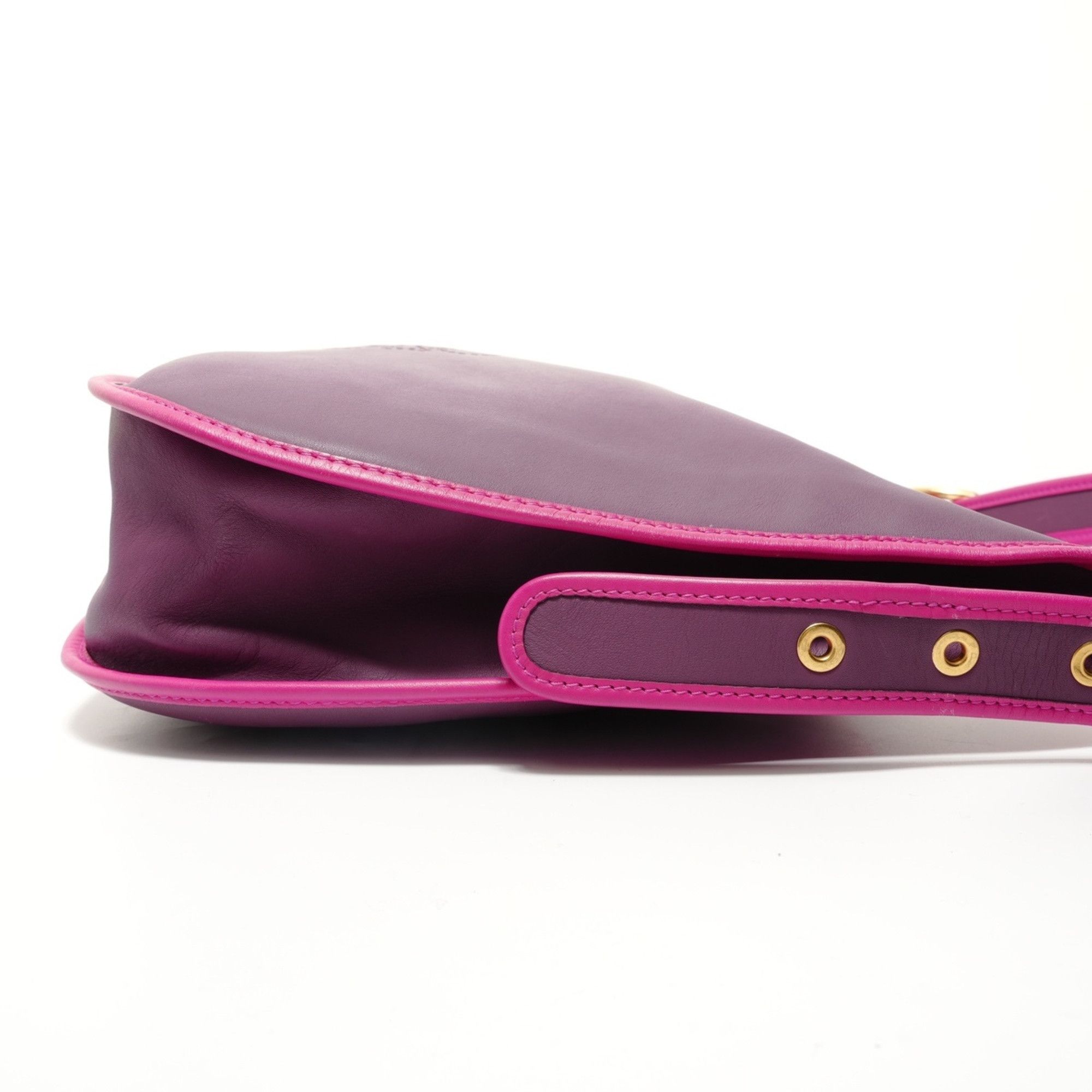 Loewe Loewe Anagram Leather Shoulder Bag, Purple Size ONE SIZE - 4 Thumbnail
