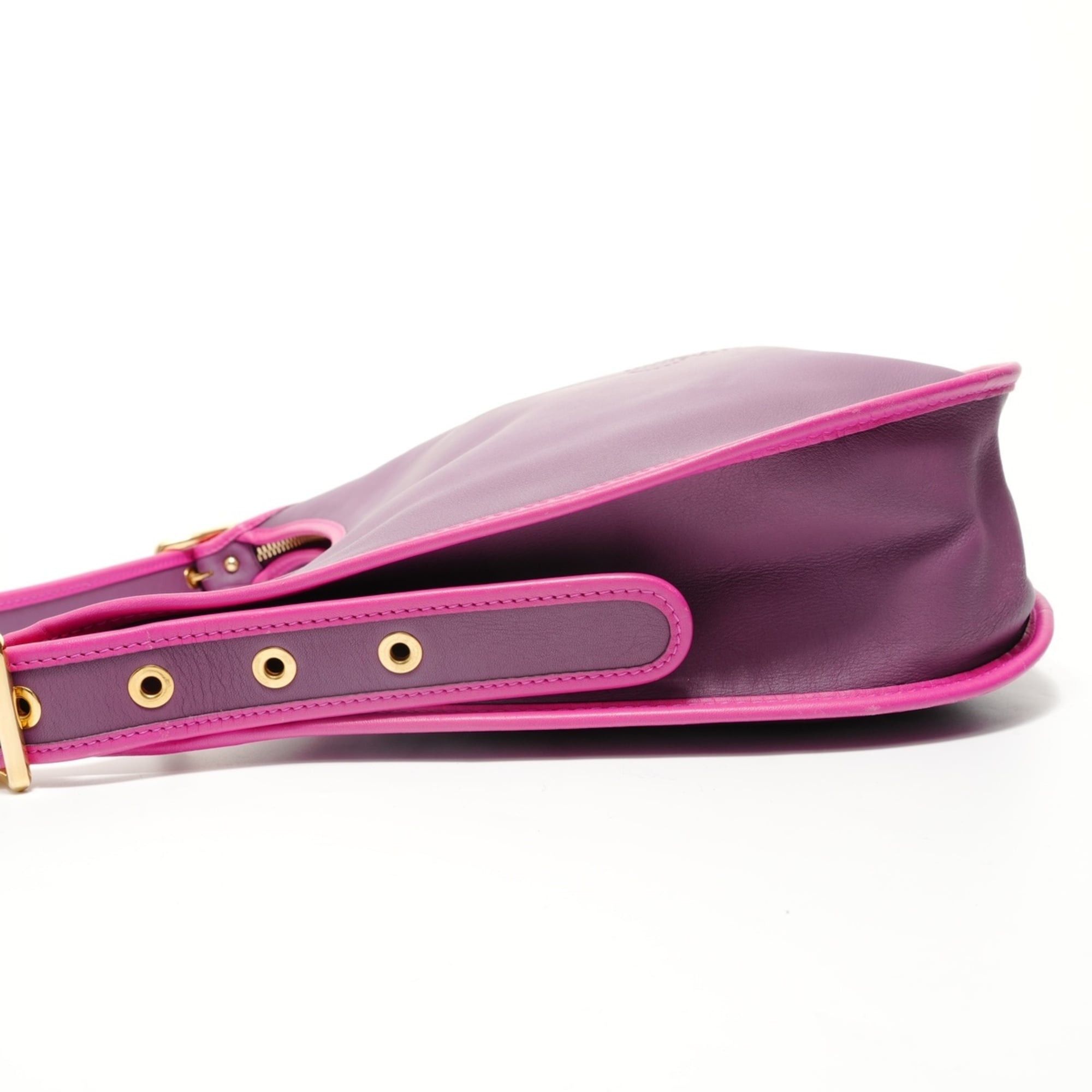 Loewe Loewe Anagram Leather Shoulder Bag, Purple Size ONE SIZE - 3 Thumbnail