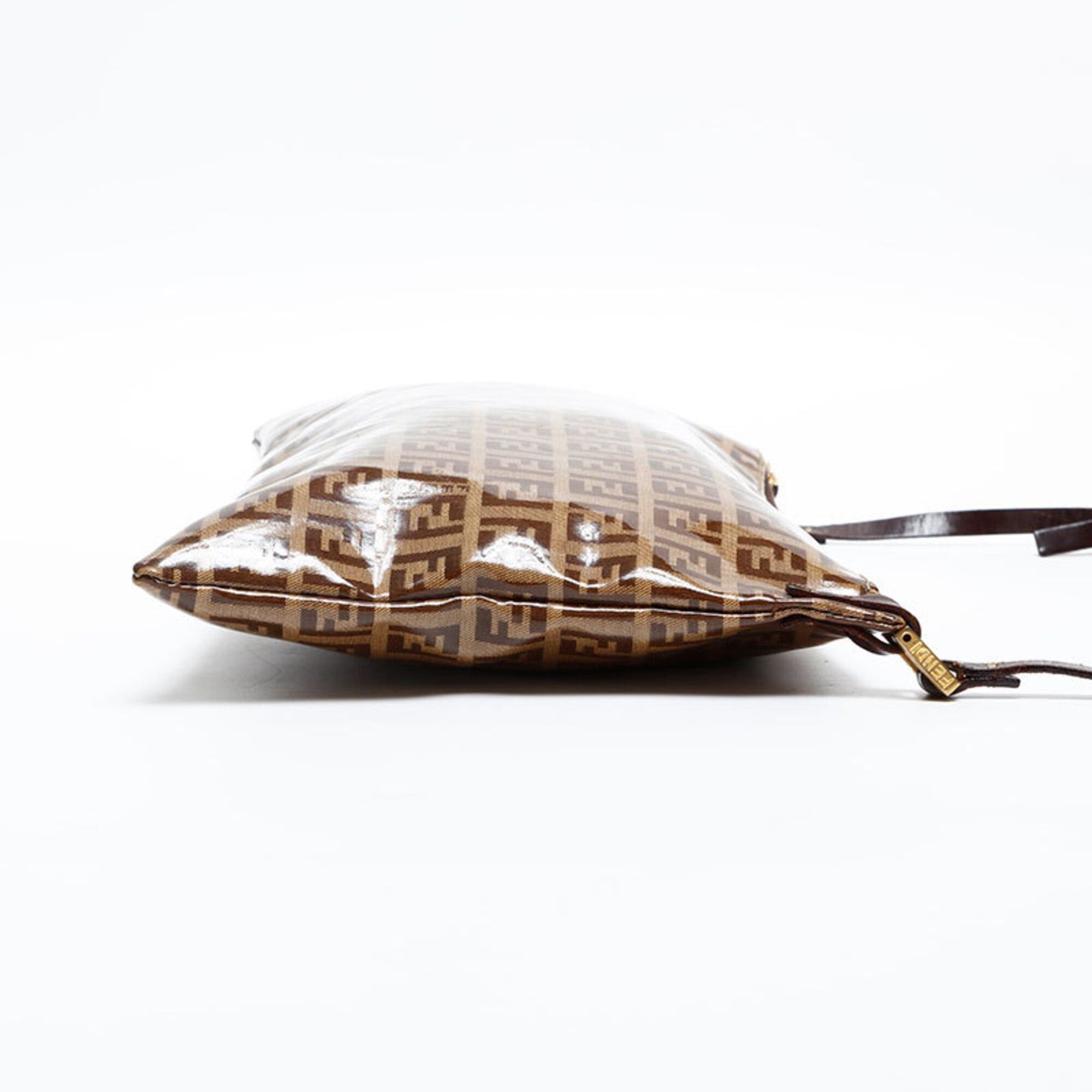 Fendi Fendi Zucchino Shoulder Bag, Brown Size ONE SIZE - 4 Thumbnail