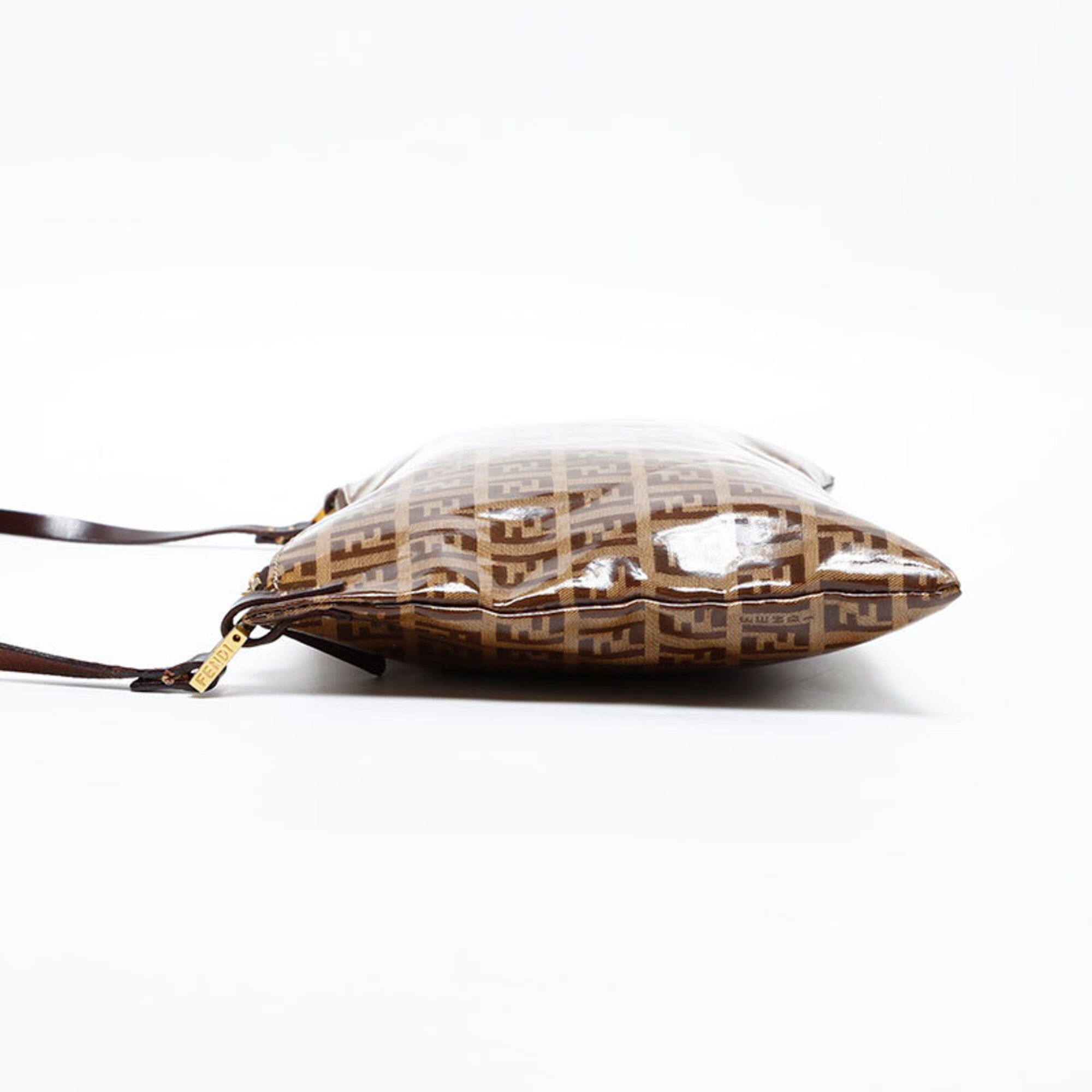 Fendi Fendi Zucchino Shoulder Bag, Brown Size ONE SIZE - 3 Thumbnail
