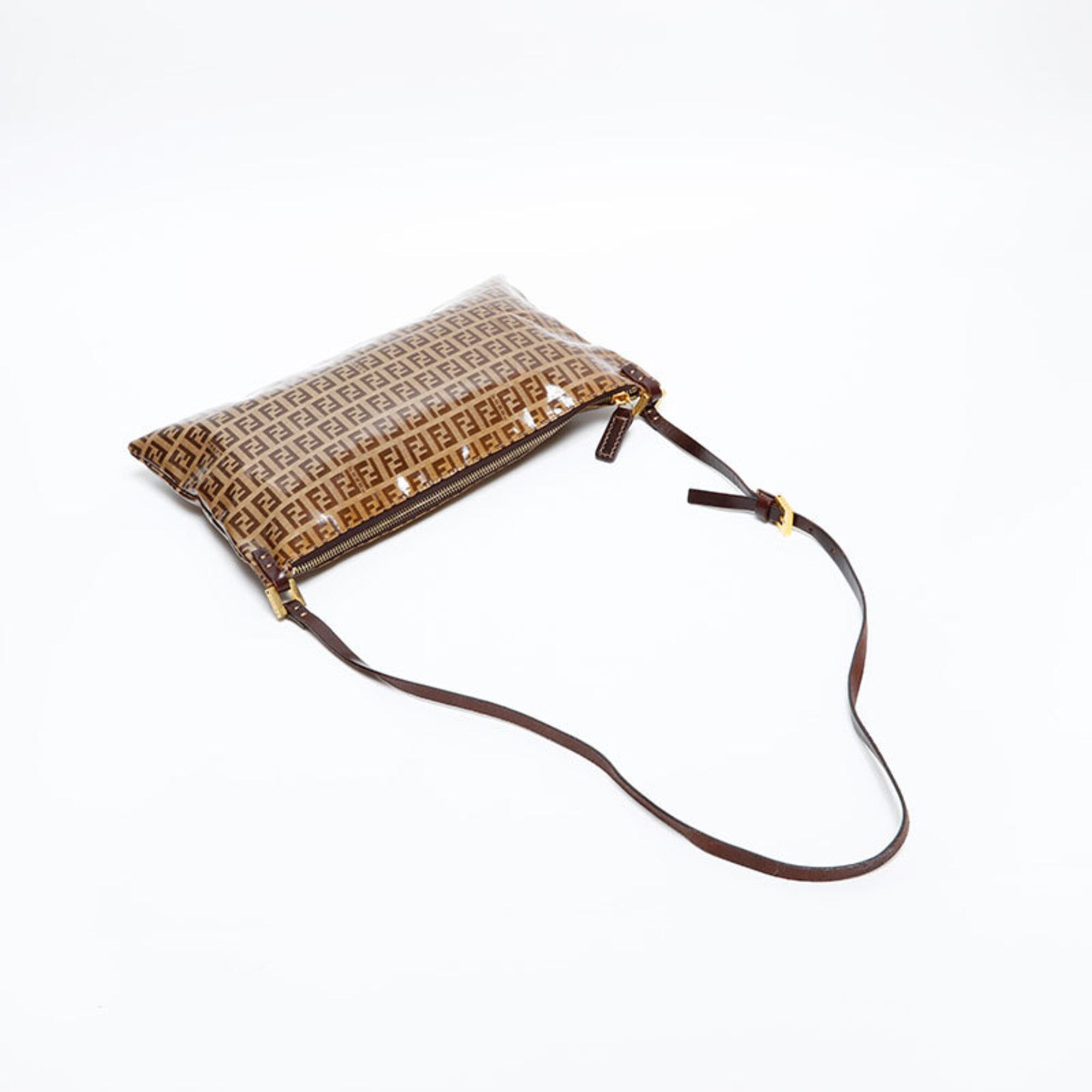 Fendi Fendi Zucchino Shoulder Bag, Brown Size ONE SIZE - 8 Thumbnail