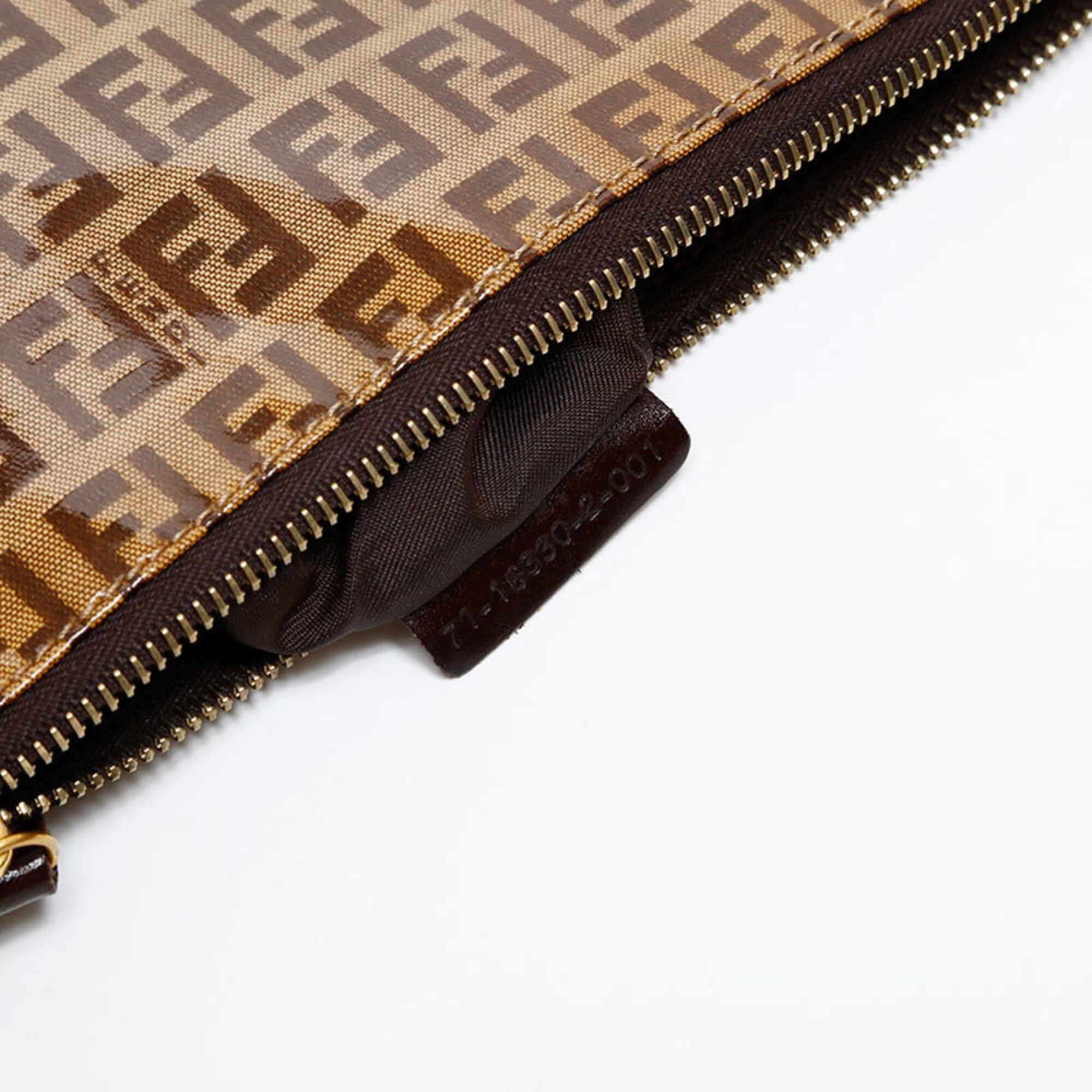 Fendi Fendi Zucchino Shoulder Bag, Brown Size ONE SIZE - 10 Thumbnail