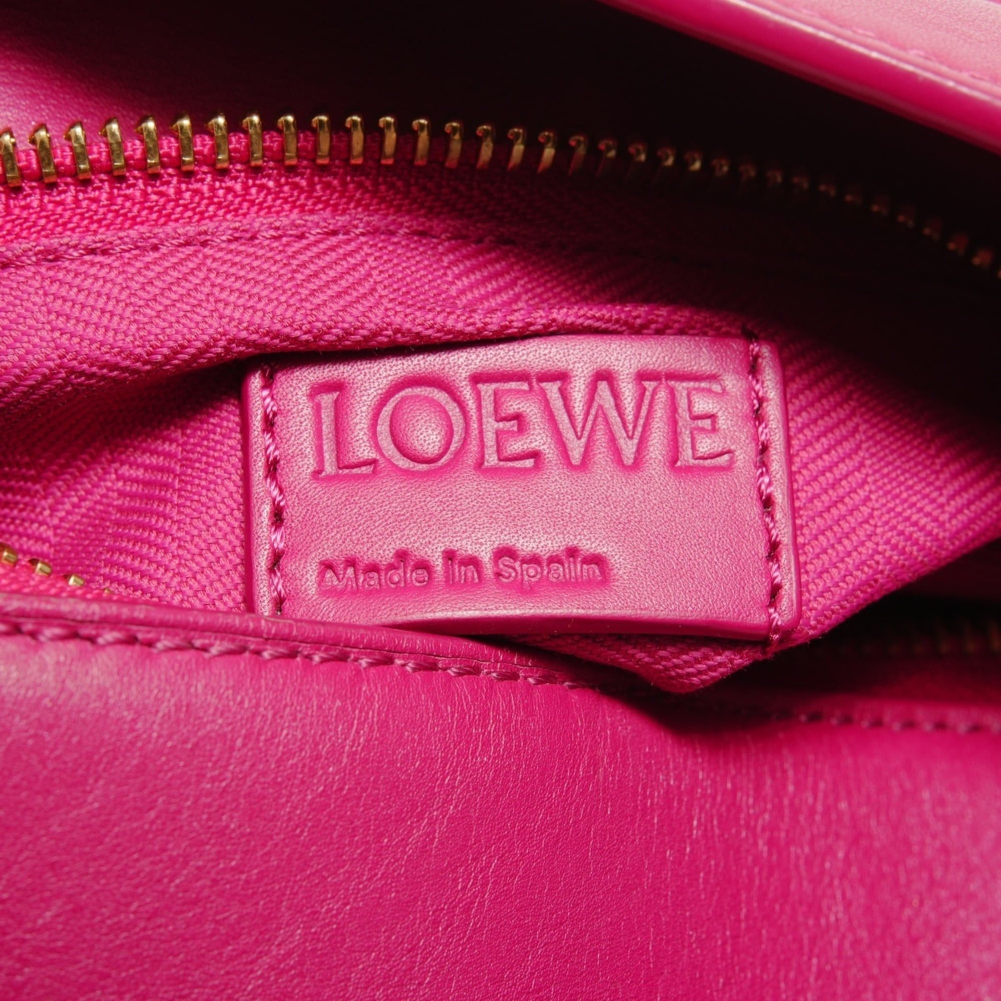 Loewe Loewe Puzzle Edge 2-way Leather Shoulder Bag, Pink Size ONE SIZE - 9 Thumbnail