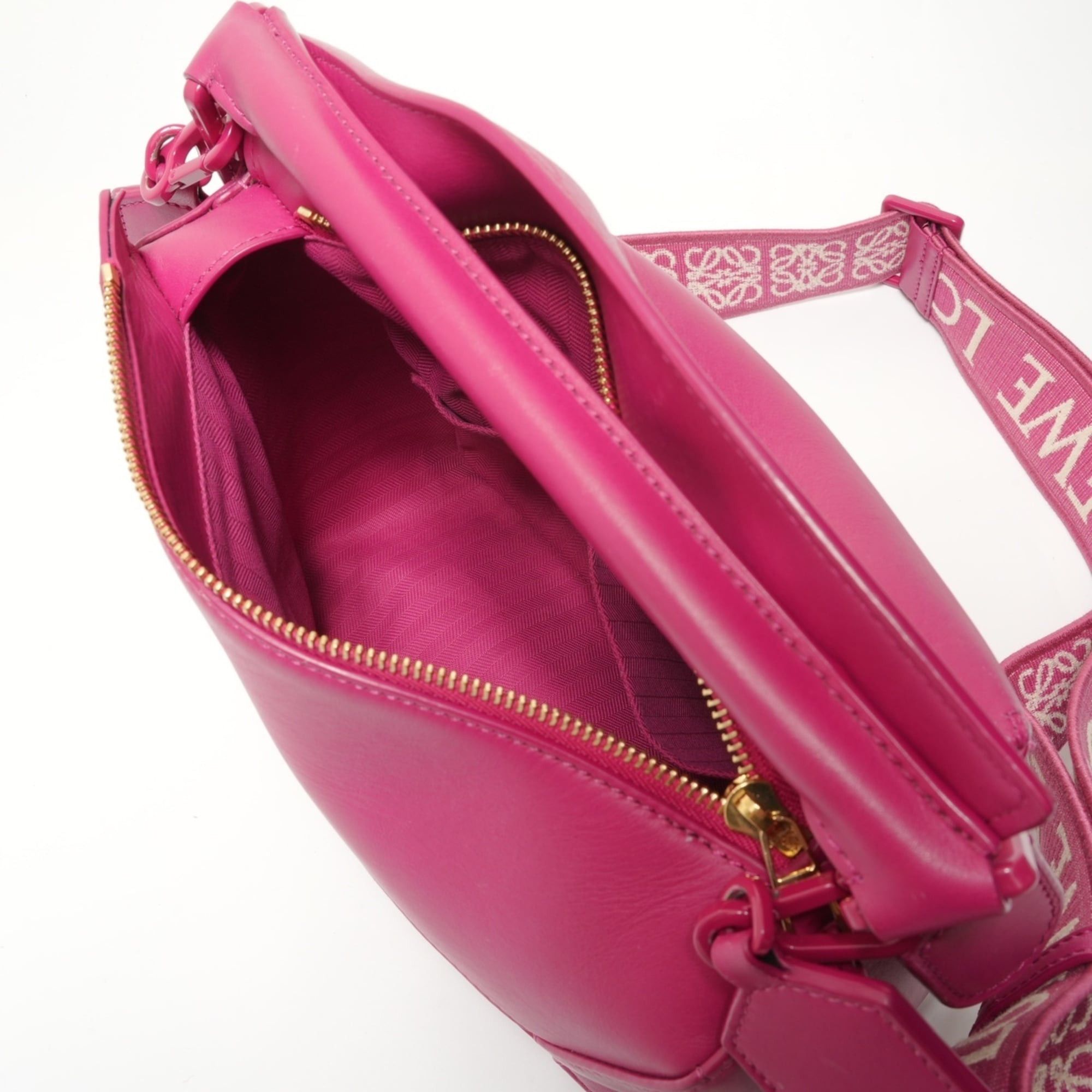 Loewe Loewe Puzzle Edge 2-way Leather Shoulder Bag, Pink Size ONE SIZE - 10 Thumbnail