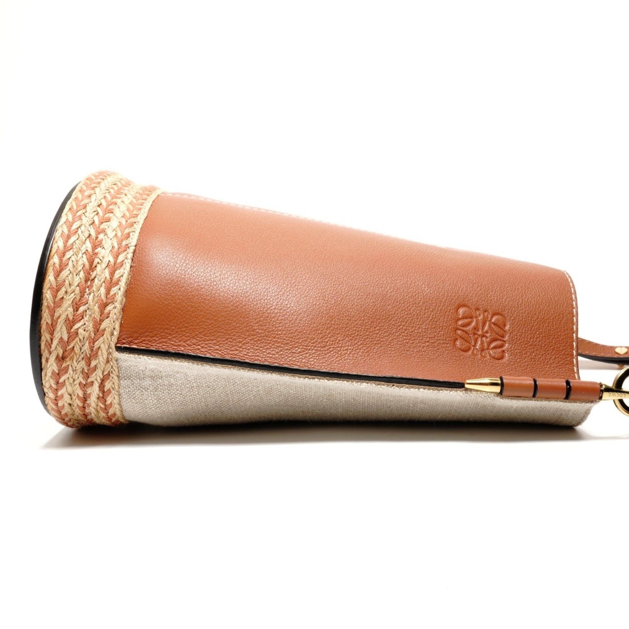 Loewe Loewe Gate Bucket Anagram Leather Shoulder Bag, Brown Size ONE SIZE - 4 Thumbnail
