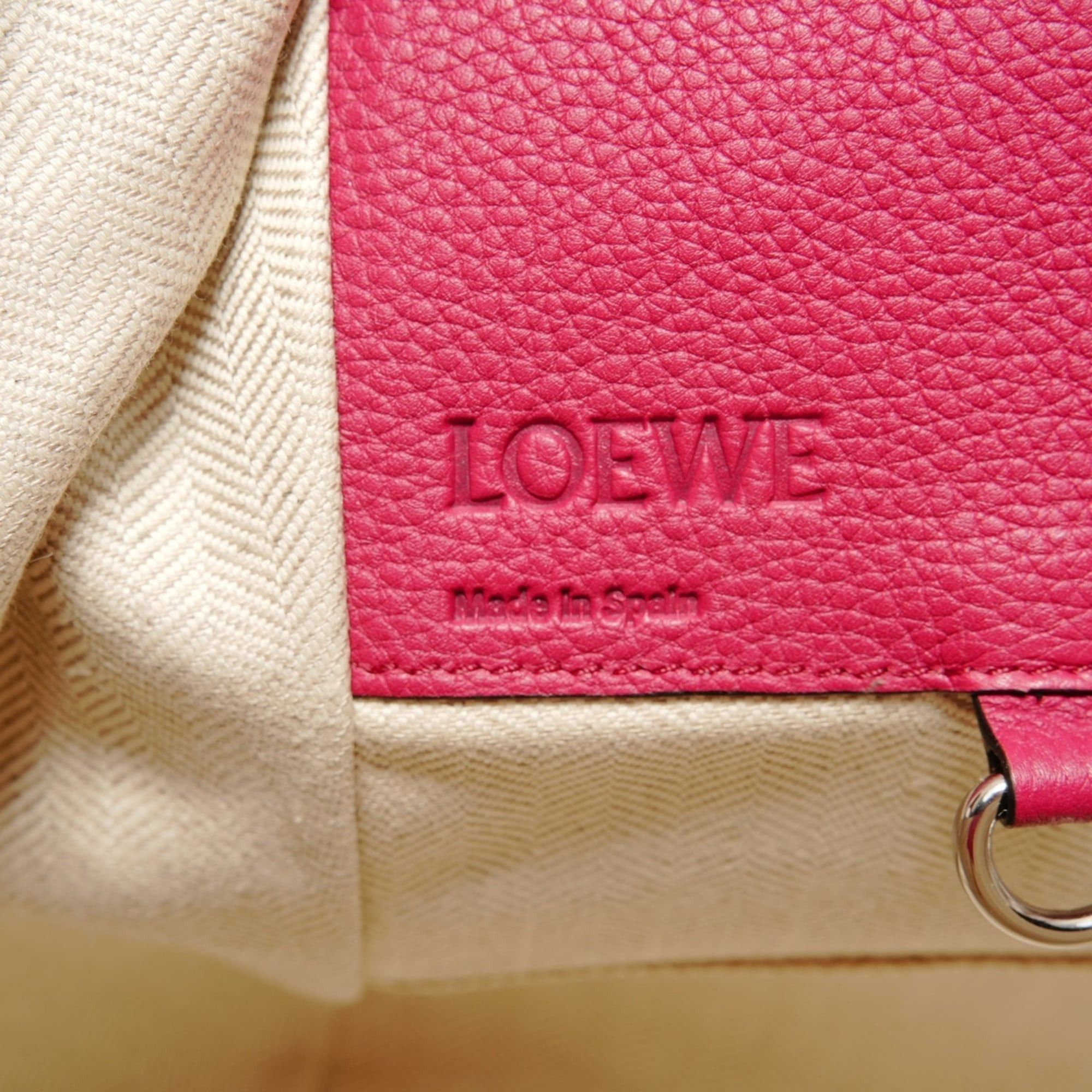 Loewe Loewe Hammock Leather 2-Way Handbag, Red, Pink Size ONE SIZE - 9 Thumbnail
