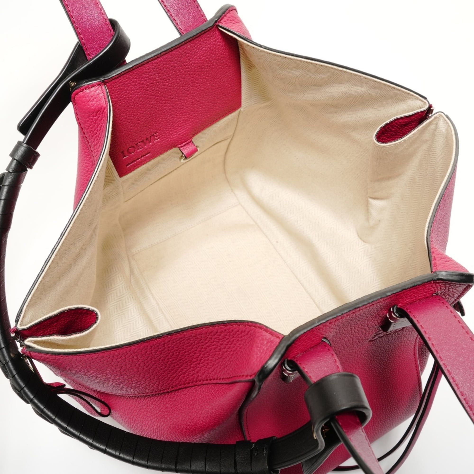 Loewe Loewe Hammock Leather 2-Way Handbag, Red, Pink Size ONE SIZE - 10 Thumbnail