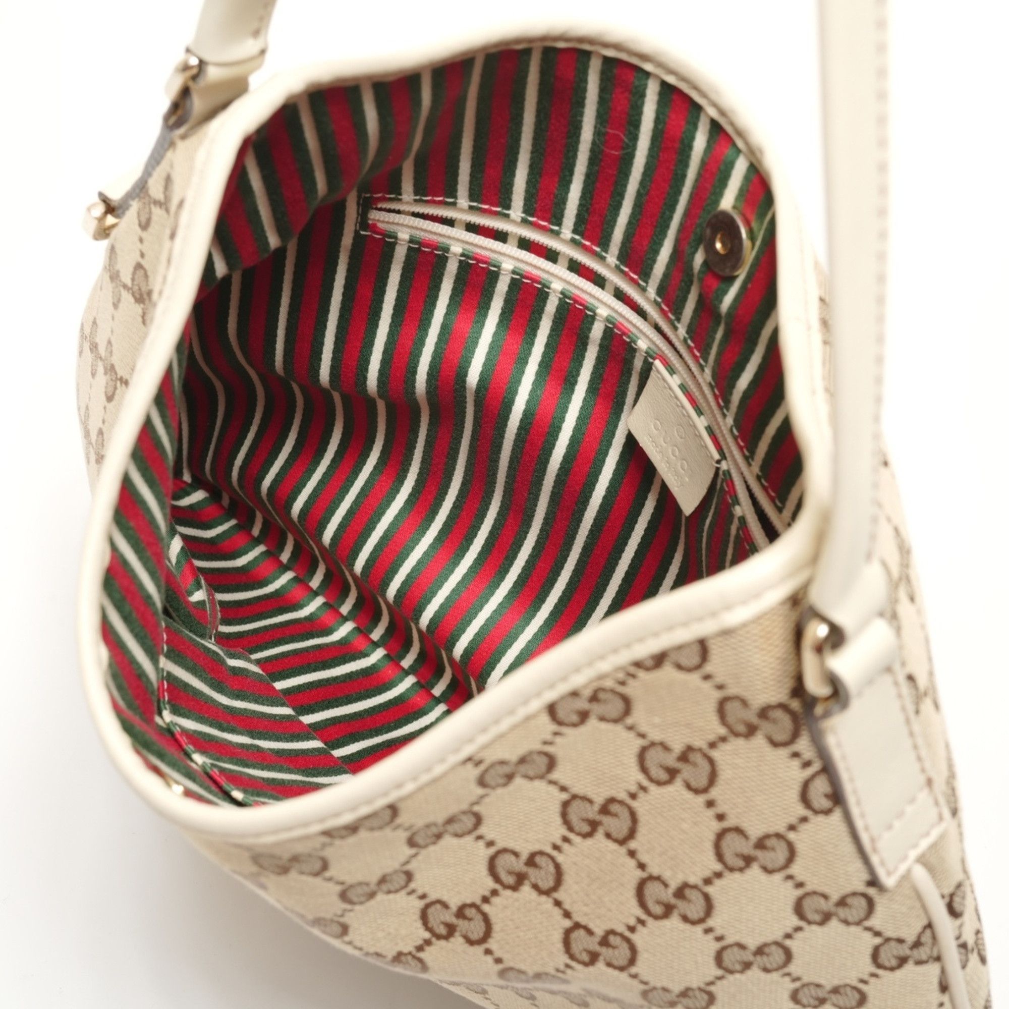 Gucci Gucci GG Canvas Hobo One-Shoulder Bag, Beige Size ONE SIZE - 11 Thumbnail