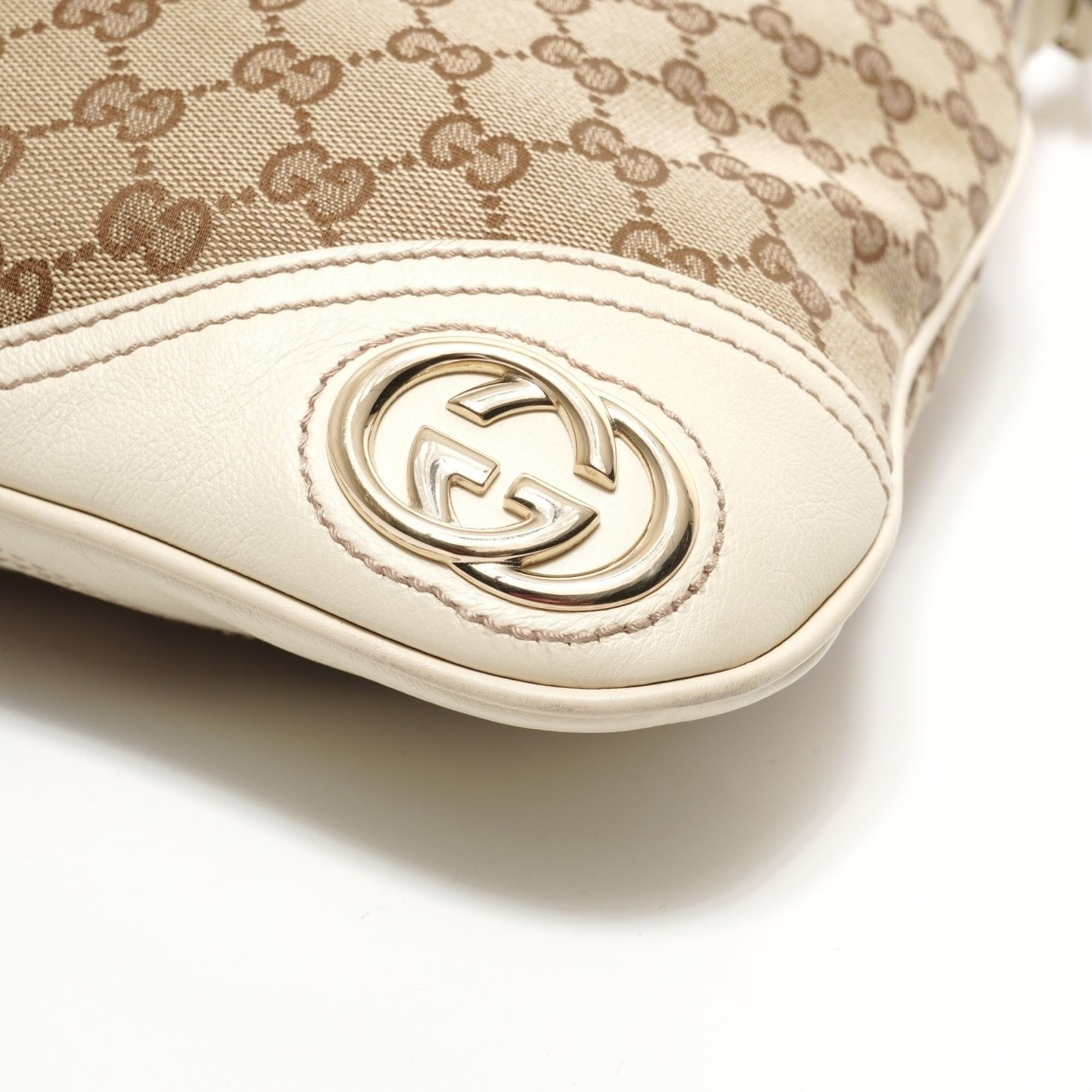Gucci Gucci GG Canvas Hobo One-Shoulder Bag, Beige Size ONE SIZE - 6 Thumbnail