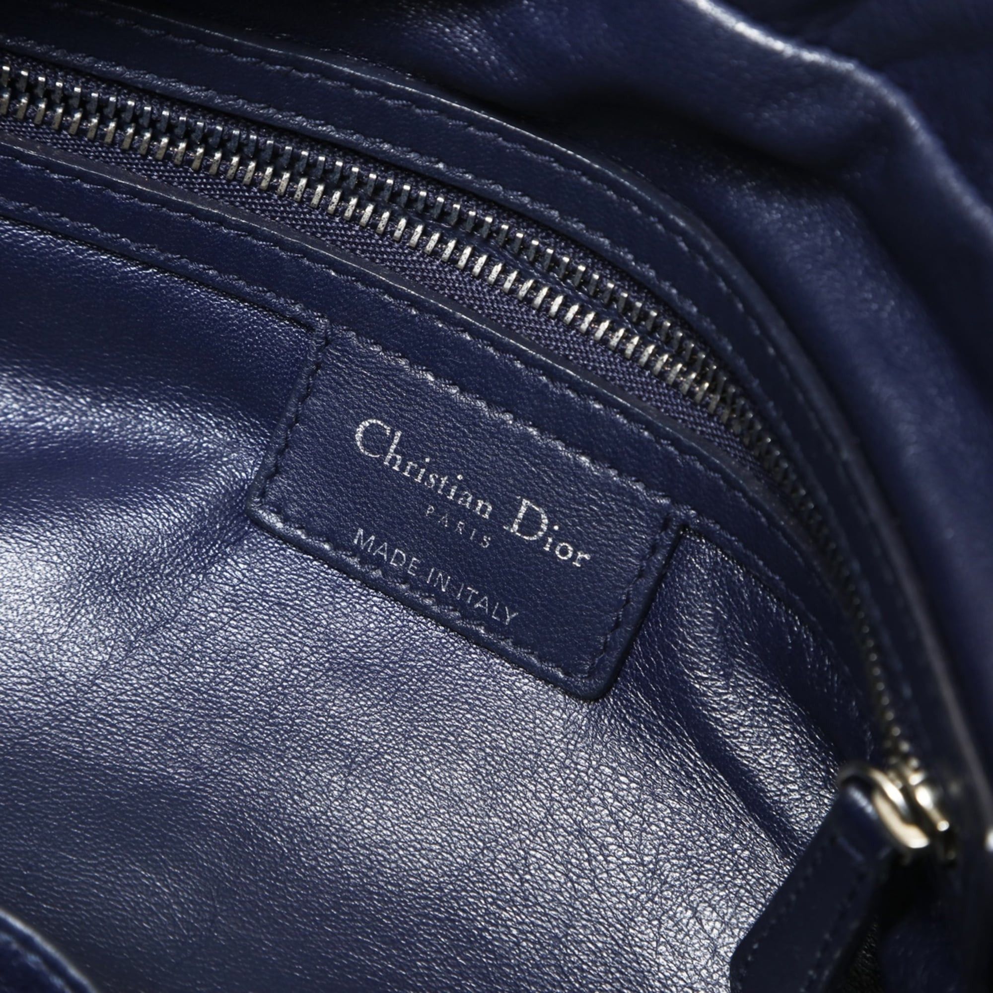 Dior Christian Dior Cannage Chain Shoulder Bag, Navy Size ONE SIZE - 9 Thumbnail