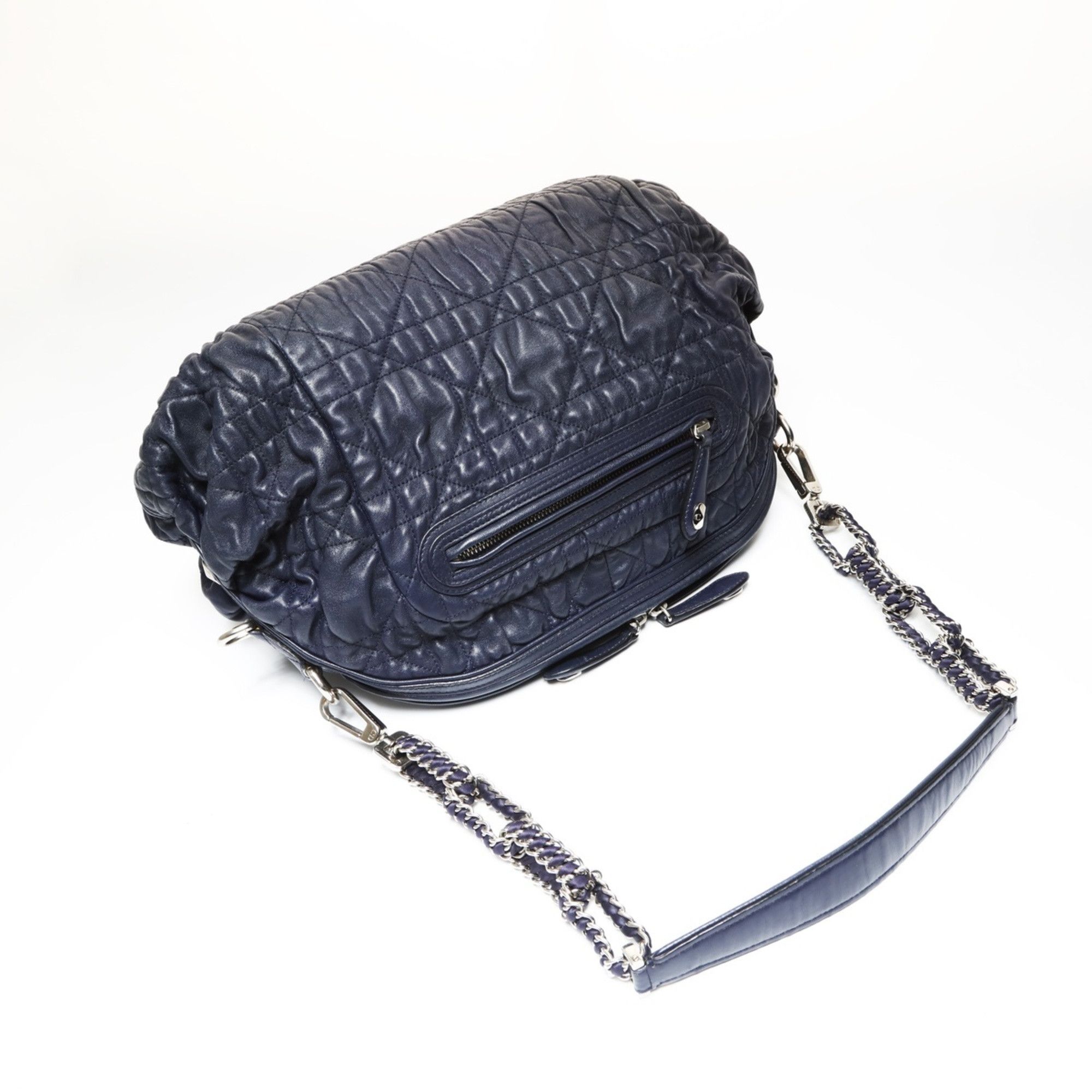 Dior Christian Dior Cannage Chain Shoulder Bag, Navy Size ONE SIZE - 8 Thumbnail