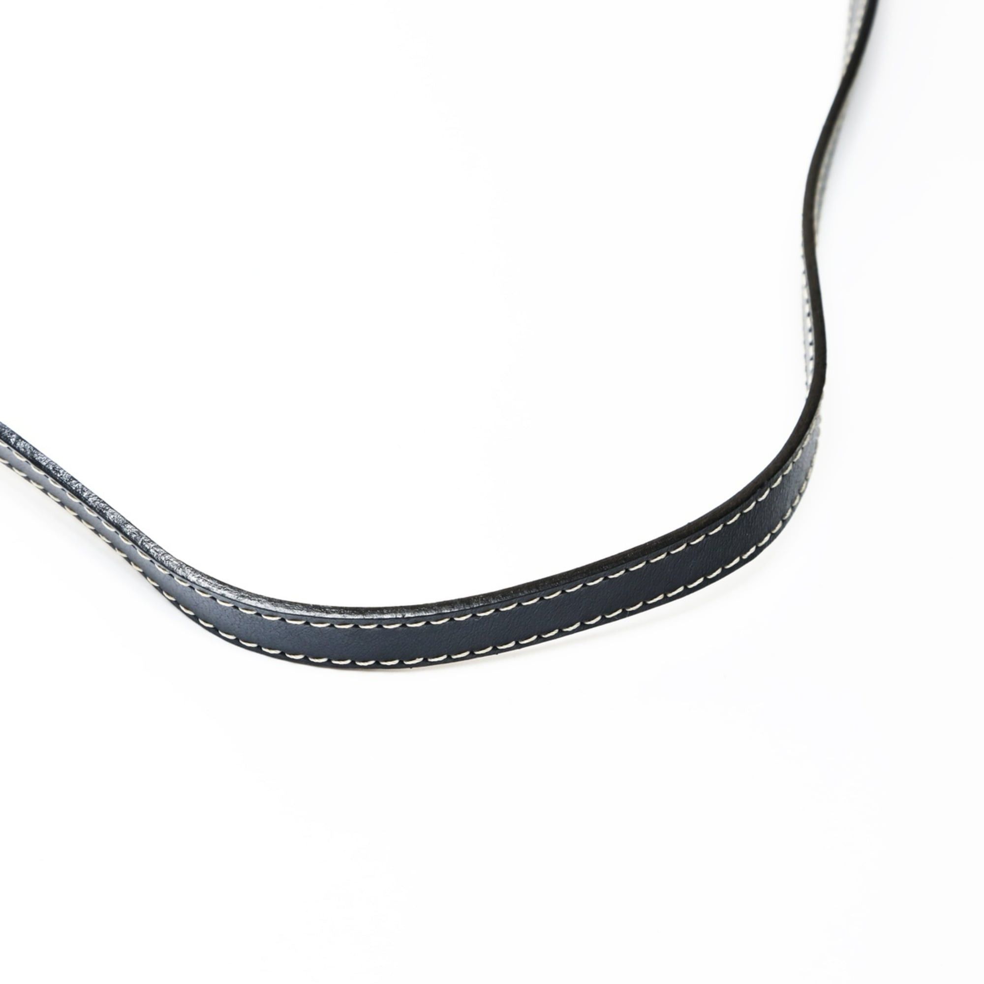 Yves Saint Laurent Yves Saint Laurent YSL Y-cut logo leather shoulder bag, navy. Size ONE SIZE - 11 Thumbnail