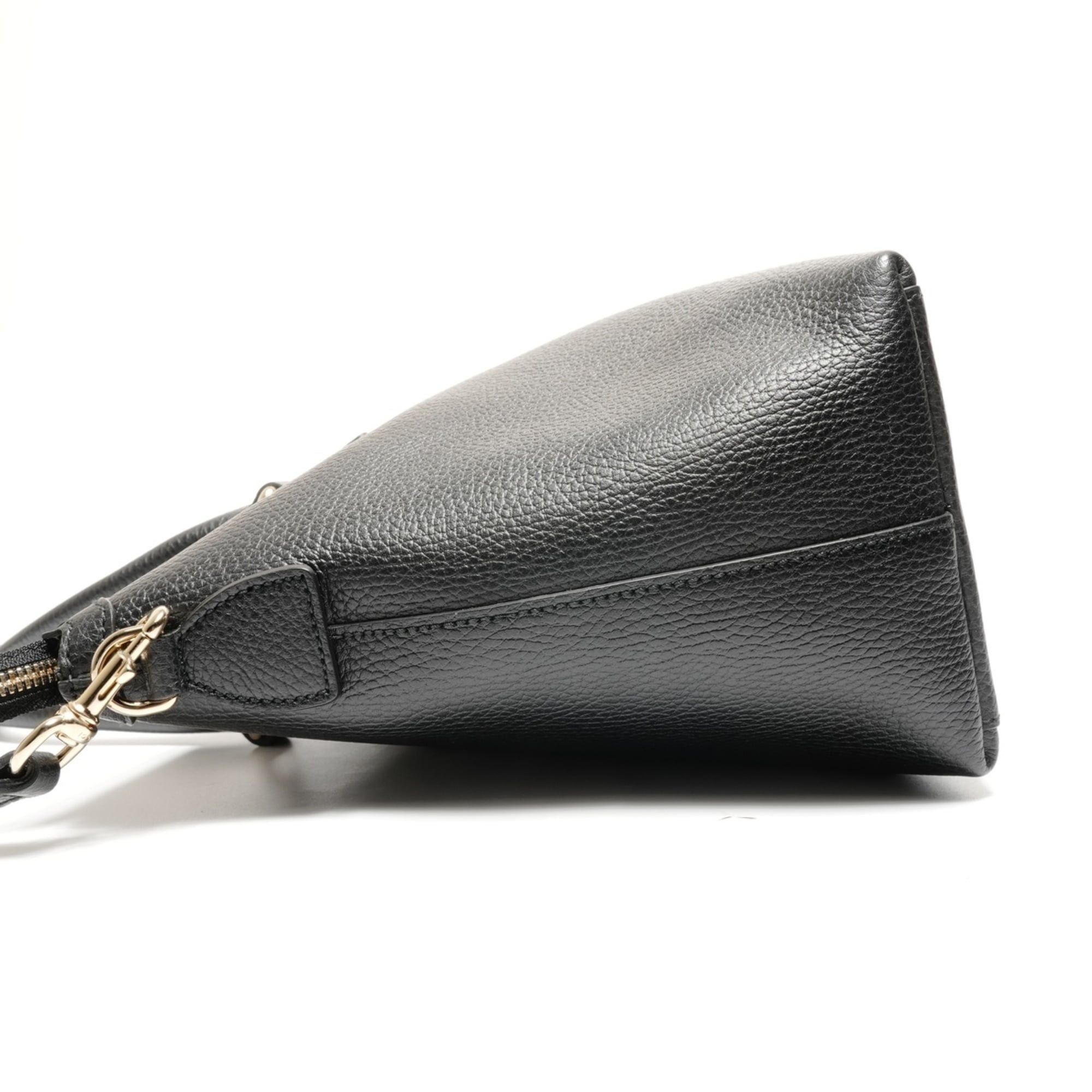 Gucci Gucci Interlocking G 2-way Leather Tote Bag, Black Size ONE SIZE - 3 Thumbnail