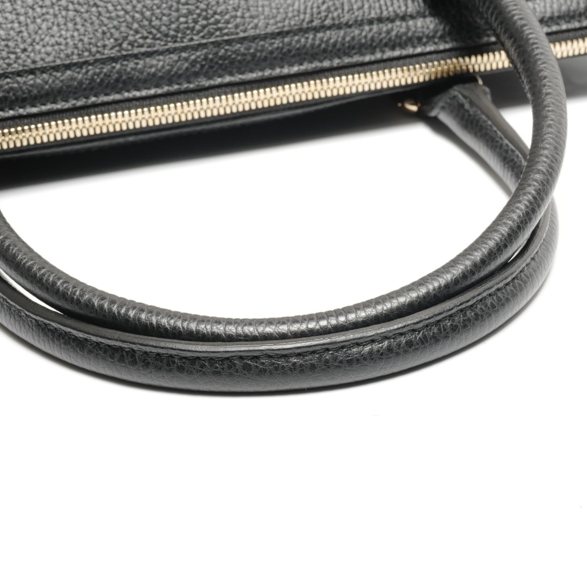 Gucci Gucci Interlocking G 2-way Leather Tote Bag, Black Size ONE SIZE - 12 Thumbnail