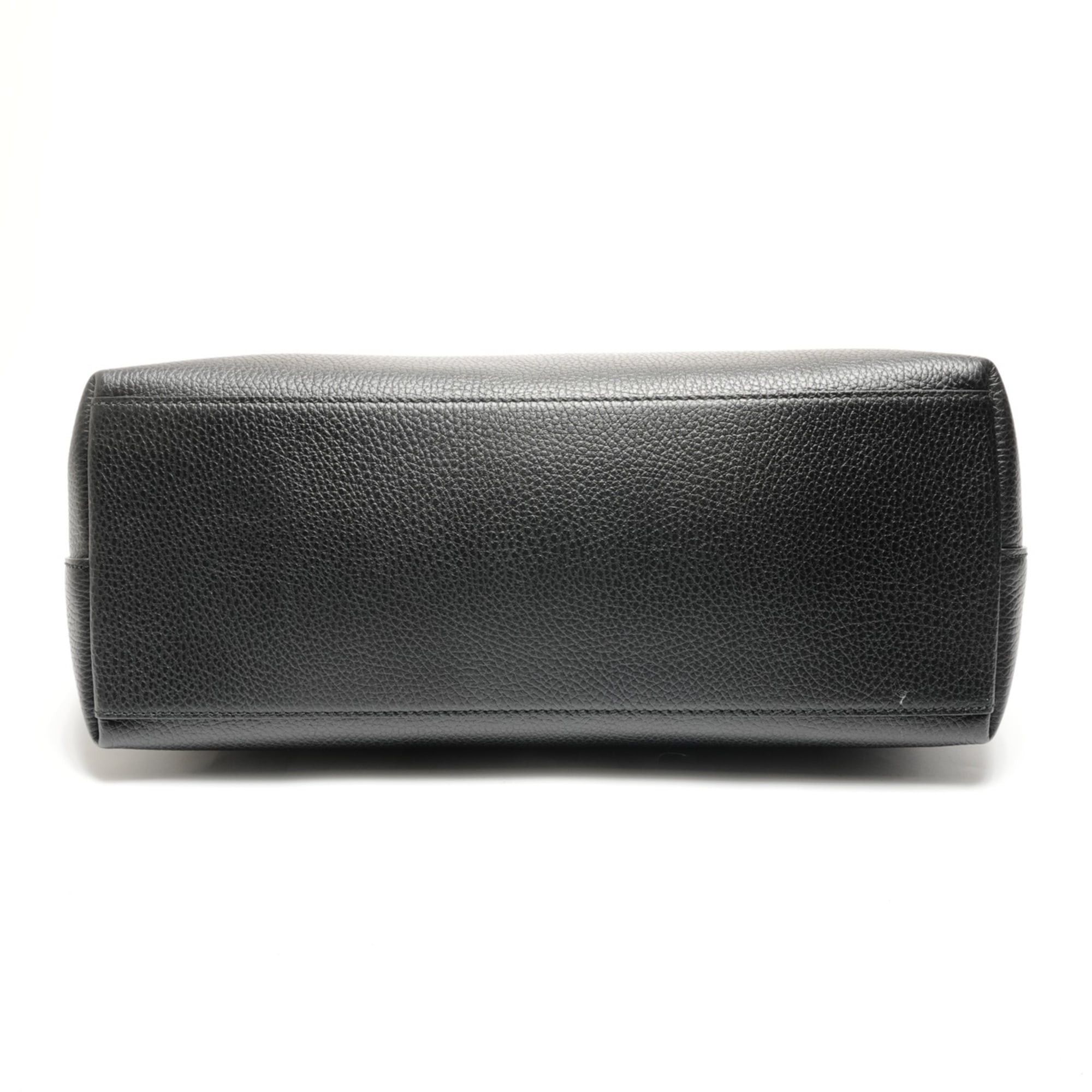 Gucci Gucci Interlocking G 2-way Leather Tote Bag, Black Size ONE SIZE - 7 Thumbnail