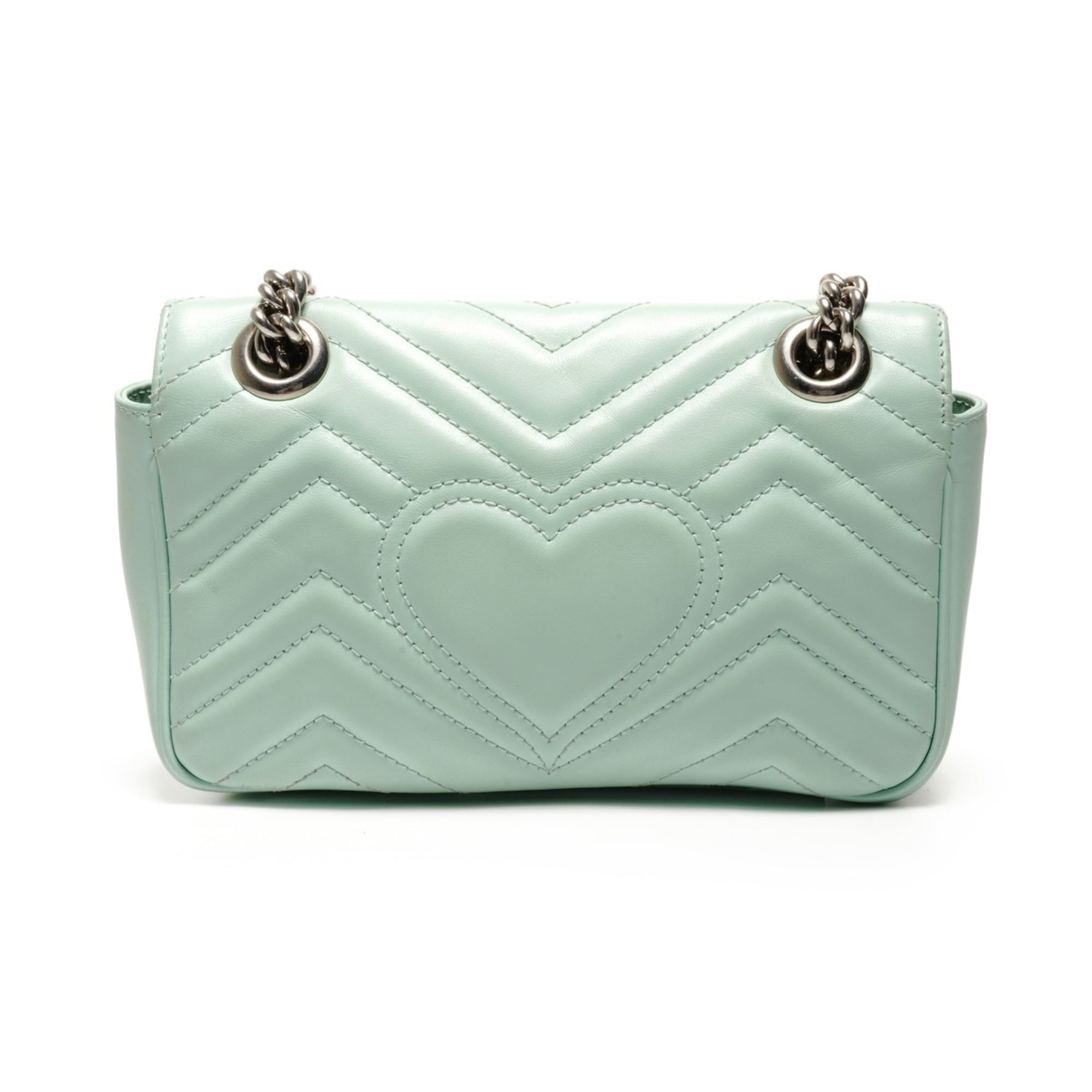 Gucci Gucci GG Marmont Leather Shoulder Bag, Green Size ONE SIZE - 2 Thumbnail