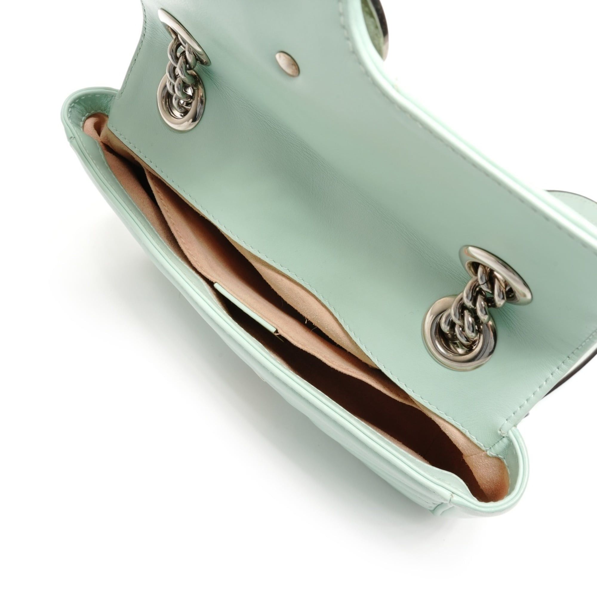 Gucci Gucci GG Marmont Leather Shoulder Bag, Green Size ONE SIZE - 11 Thumbnail