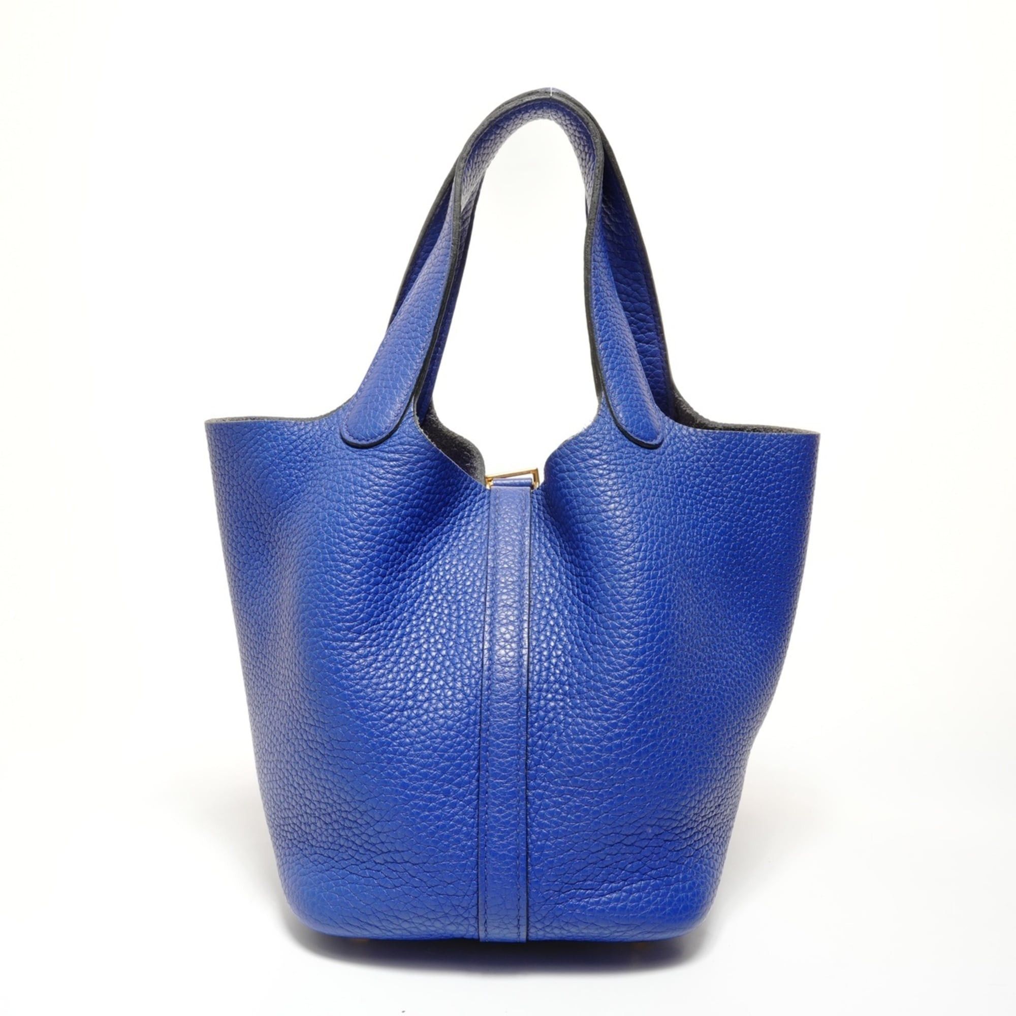 Hermes Hermes Picotin Lock PM Taurillon Leather Handbag, A Stamp, Blue Size ONE SIZE - 2 Thumbnail