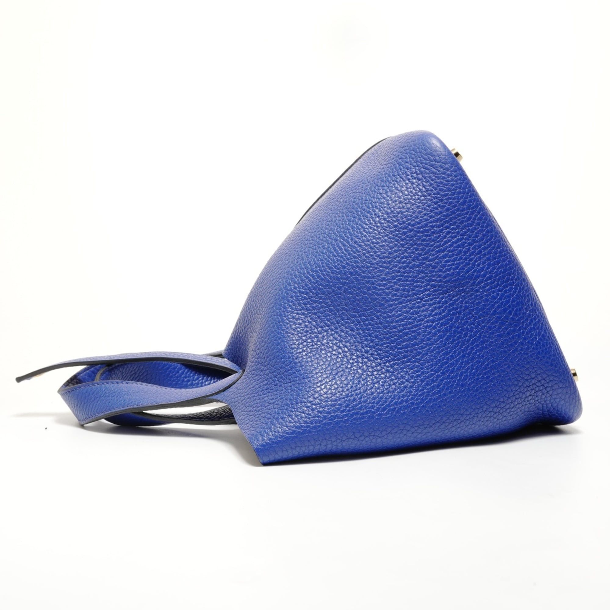Hermes Hermes Picotin Lock PM Taurillon Leather Handbag, A Stamp, Blue Size ONE SIZE - 3 Thumbnail