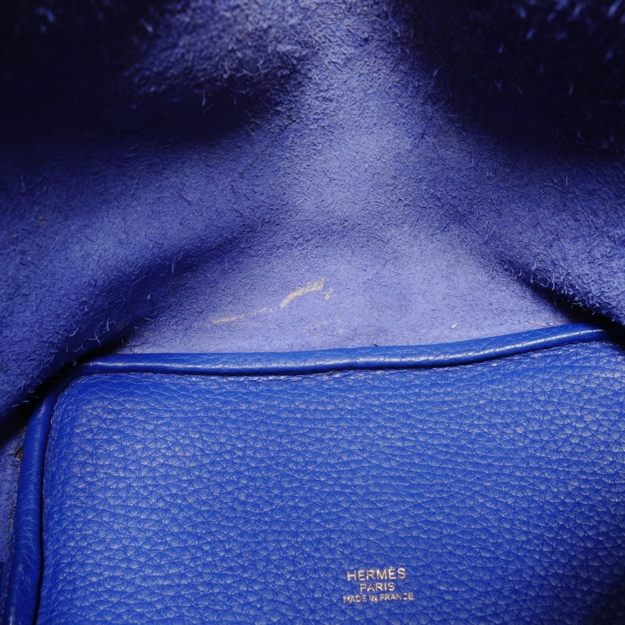 Hermes Hermes Picotin Lock PM Taurillon Leather Handbag, A Stamp, Blue Size ONE SIZE - 13 Thumbnail