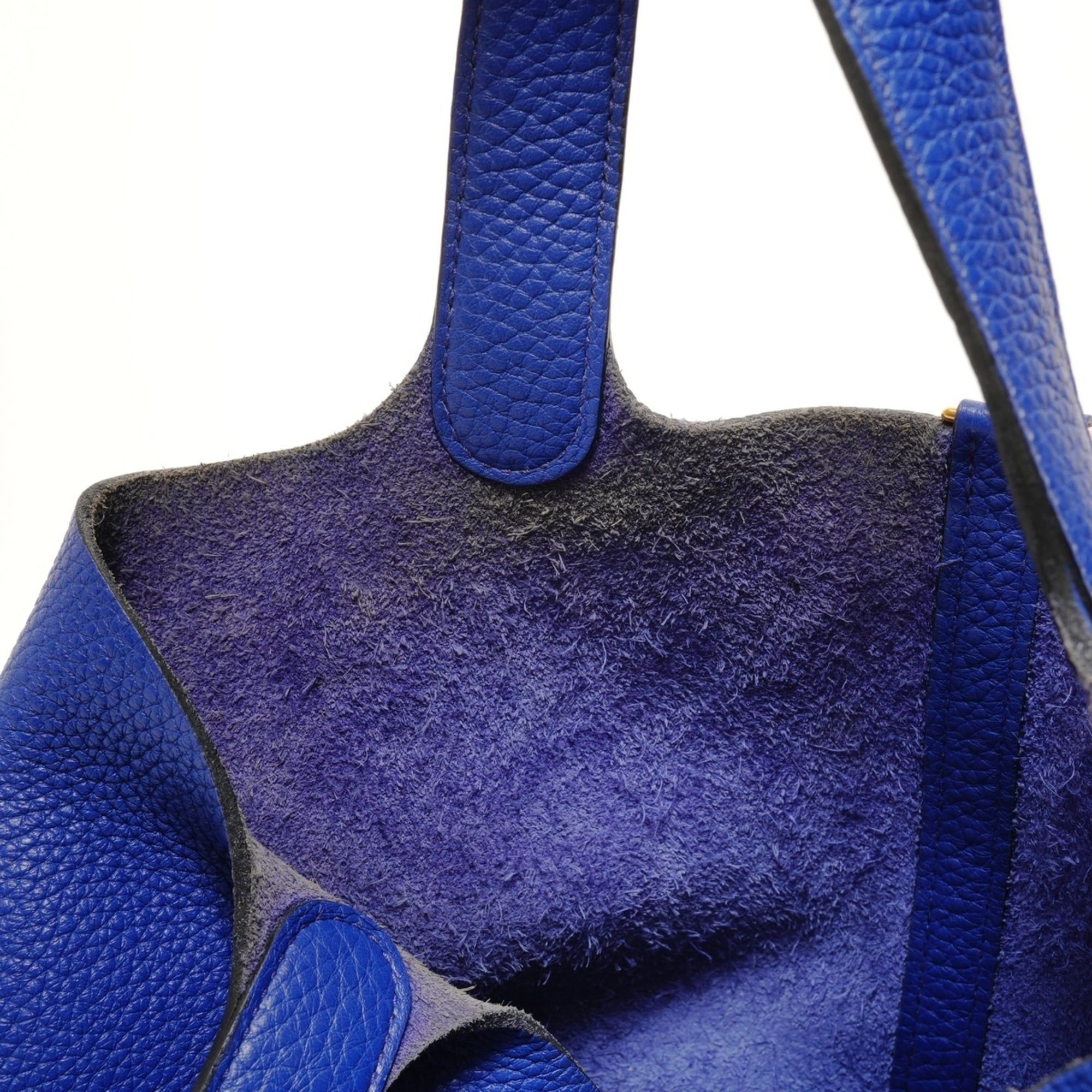Hermes Hermes Picotin Lock PM Taurillon Leather Handbag, A Stamp, Blue Size ONE SIZE - 15 Thumbnail