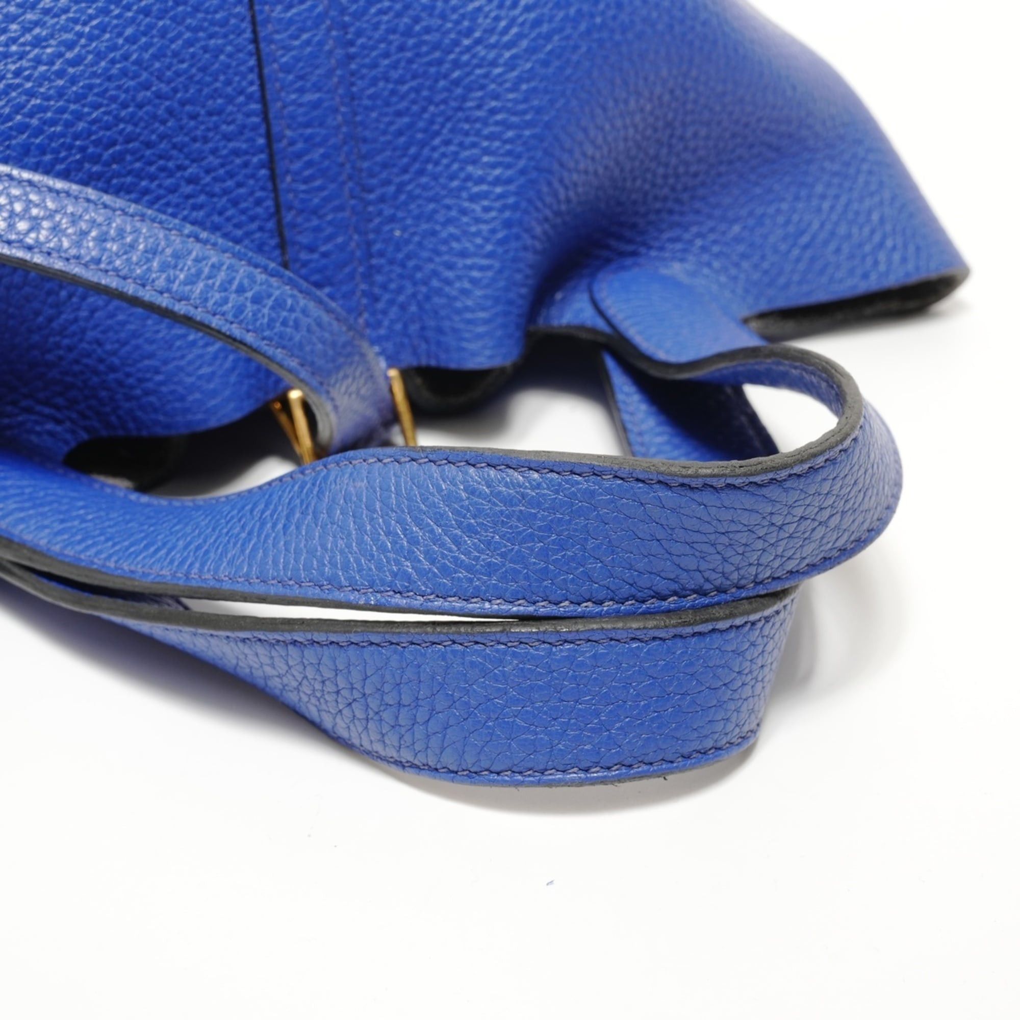 Hermes Hermes Picotin Lock PM Taurillon Leather Handbag, A Stamp, Blue Size ONE SIZE - 11 Thumbnail