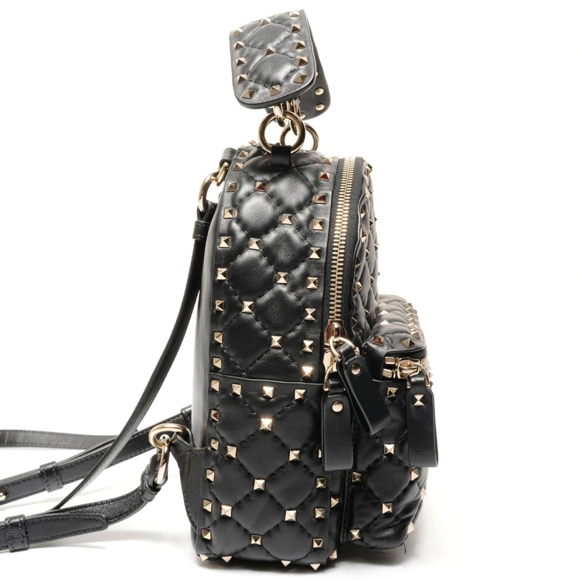 Valentino Valentino studded leather backpack/daypack, black Size ONE SIZE - 3 Thumbnail