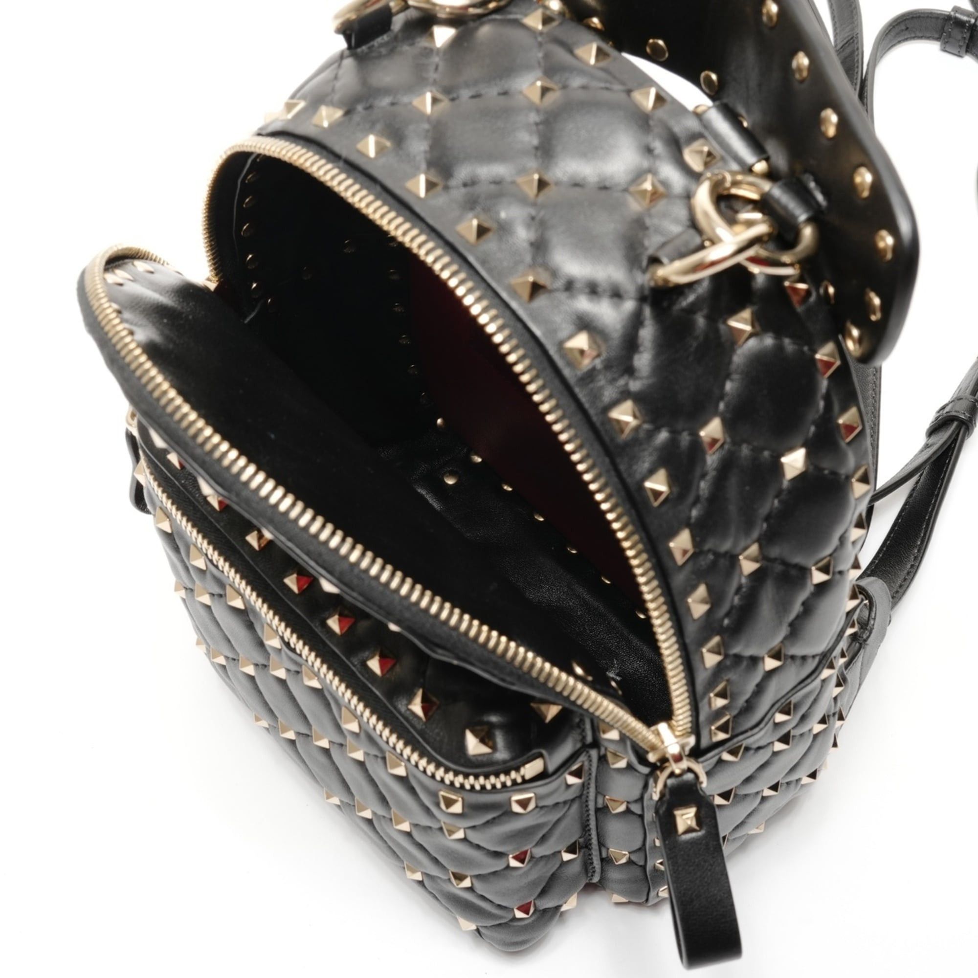 Valentino Valentino studded leather backpack/daypack, black Size ONE SIZE - 11 Thumbnail
