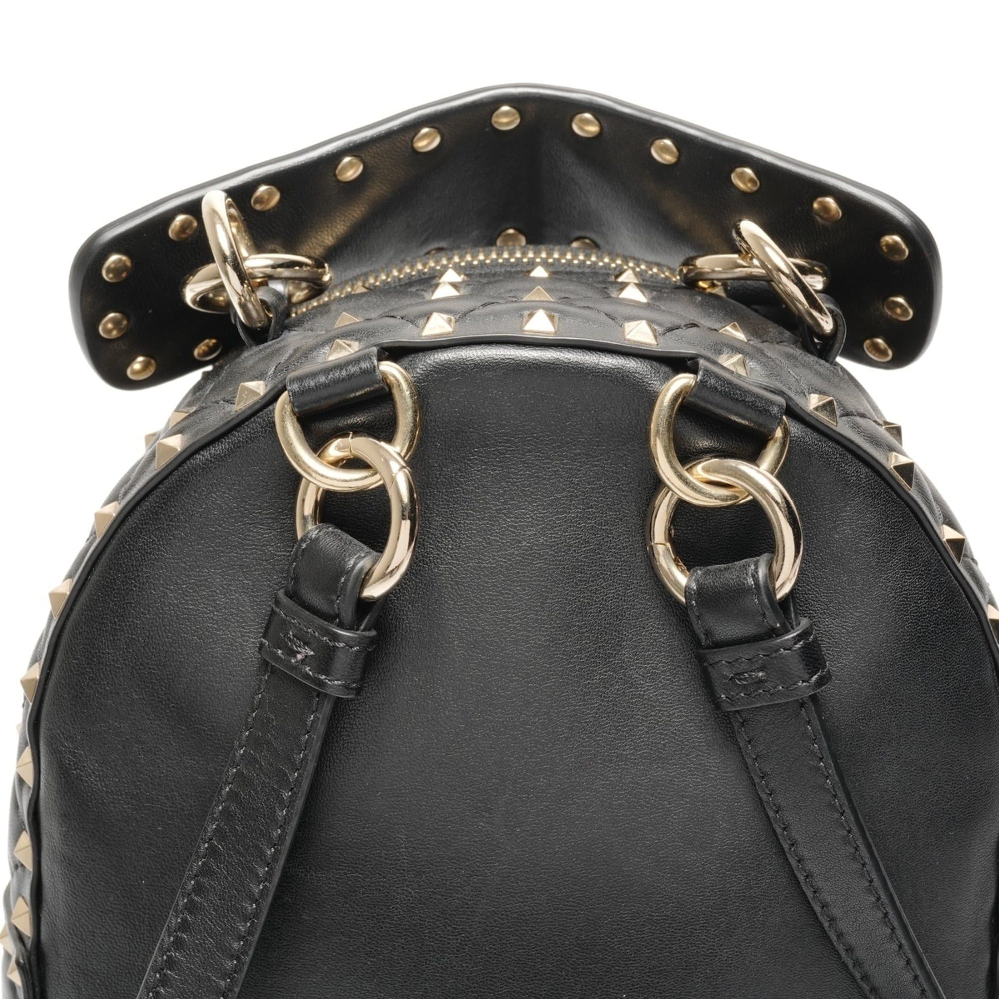 Valentino Valentino studded leather backpack/daypack, black Size ONE SIZE - 9 Thumbnail