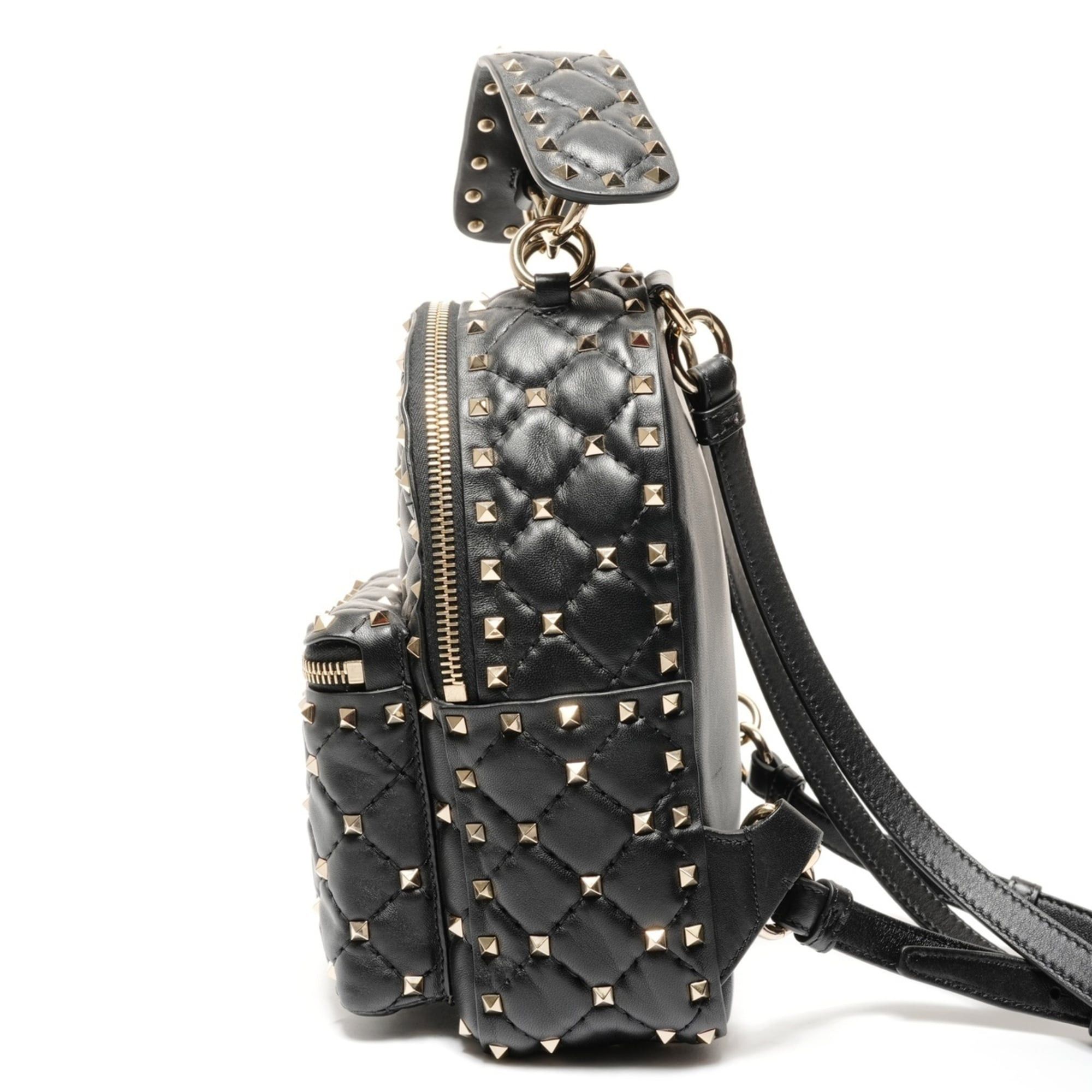 Valentino Valentino studded leather backpack/daypack, black Size ONE SIZE - 4 Thumbnail