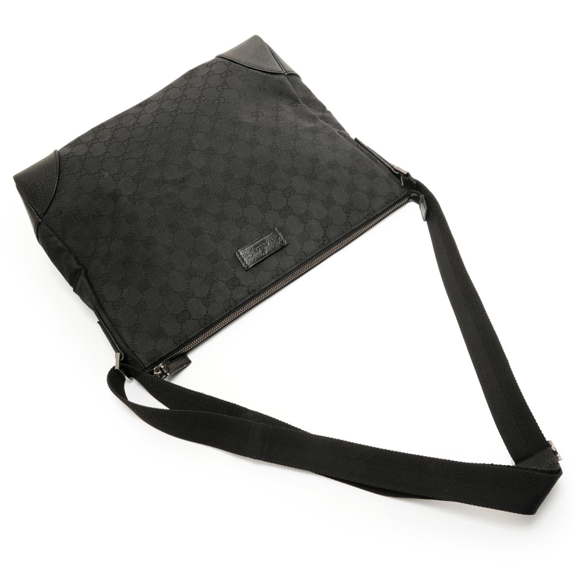 Gucci Gucci GG Canvas Shoulder Bag, Black Size ONE SIZE - 8 Thumbnail