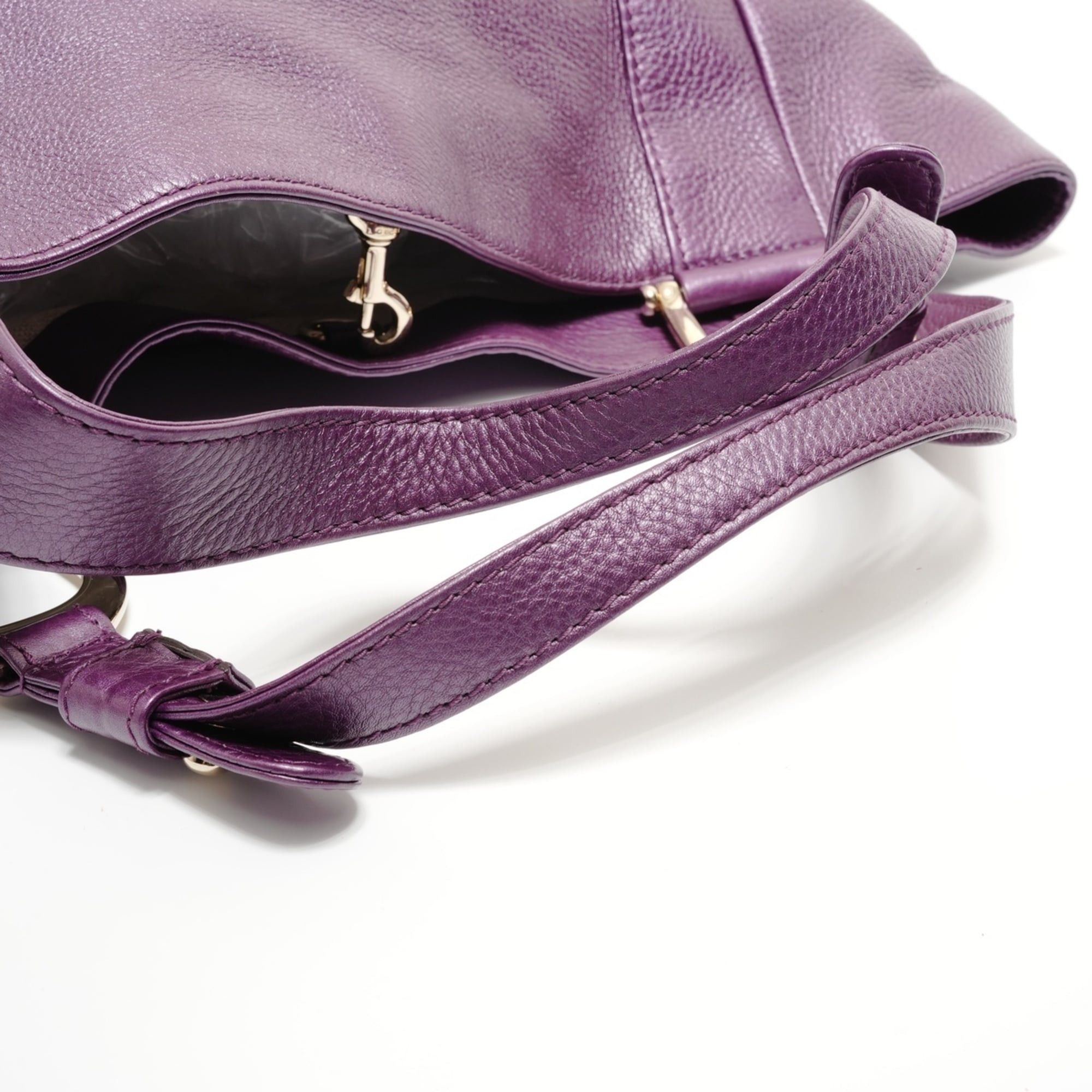 Gucci Gucci leather tote bag, purple Size ONE SIZE - 12 Thumbnail