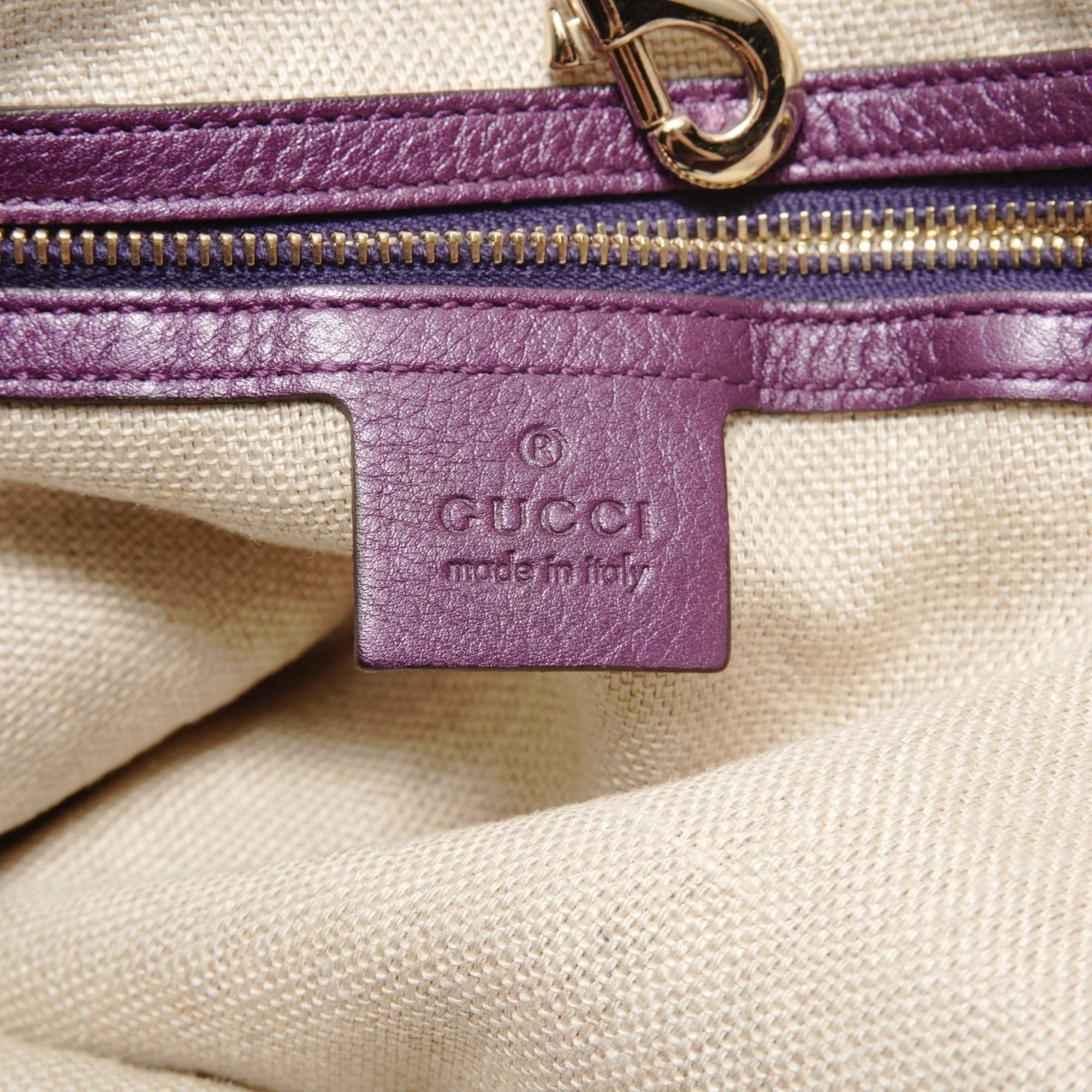Gucci Gucci leather tote bag, purple Size ONE SIZE - 9 Thumbnail