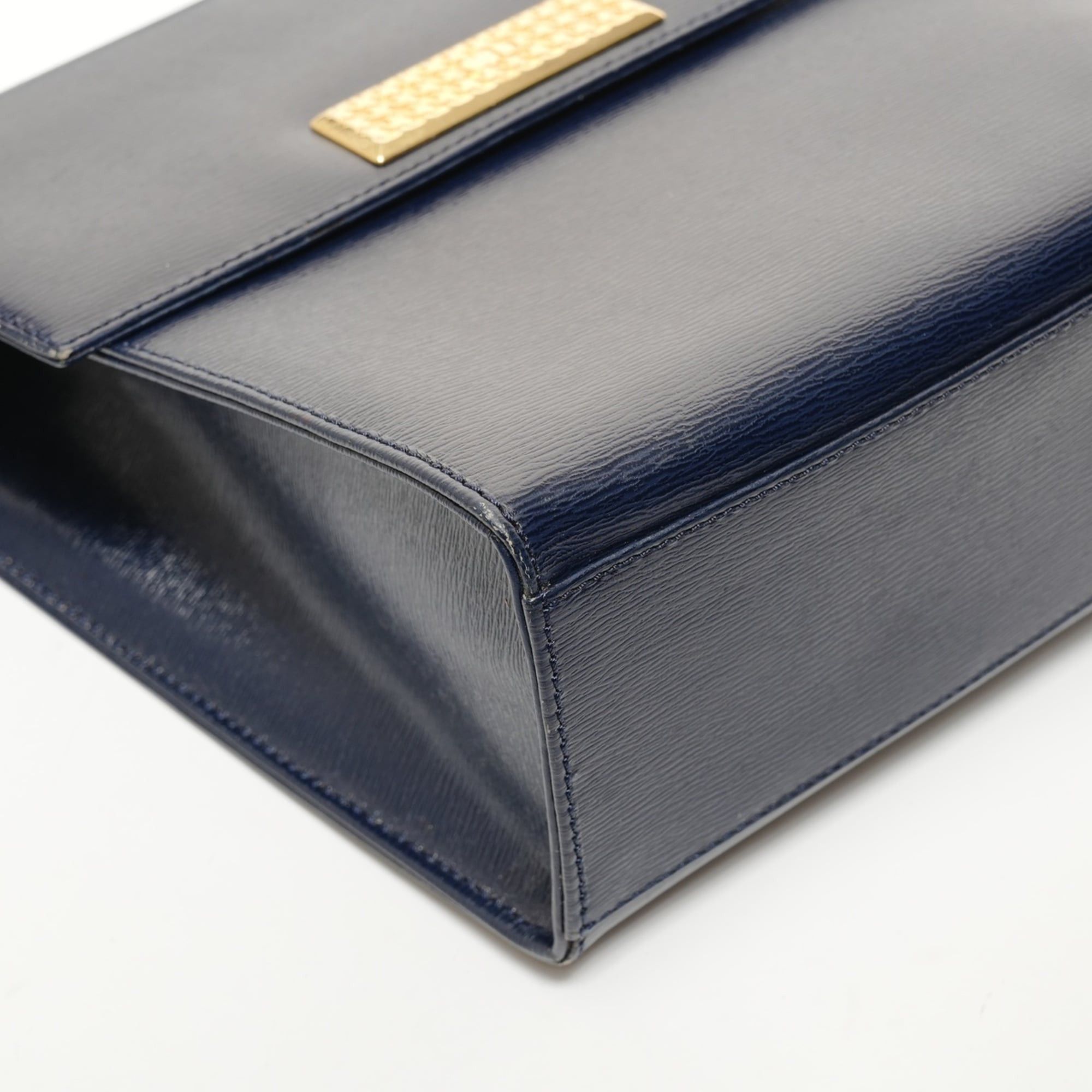 Dior Christian Dior Leather 2-Way Handbag, Navy Size ONE SIZE - 5 Thumbnail