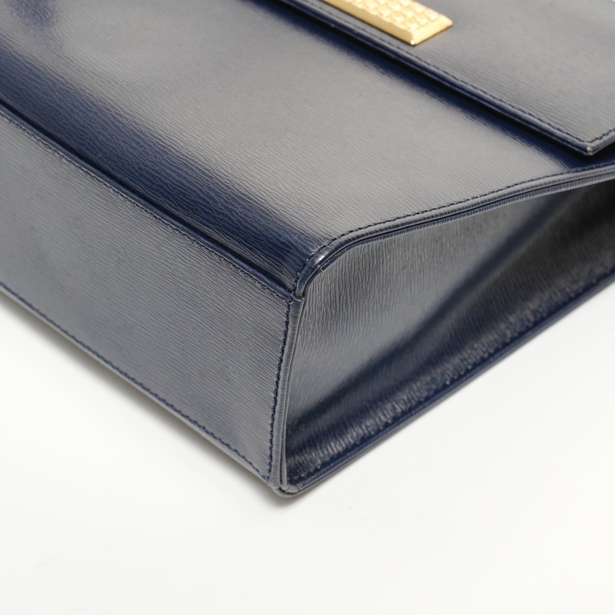 Dior Christian Dior Leather 2-Way Handbag, Navy Size ONE SIZE - 6 Thumbnail