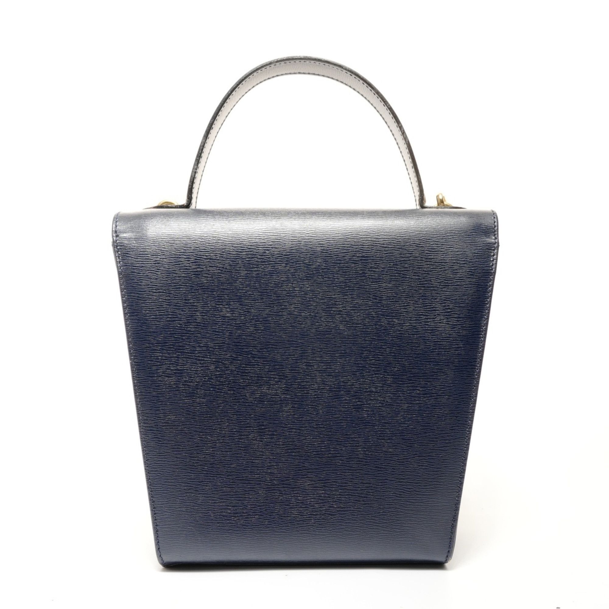 Dior Christian Dior Leather 2-Way Handbag, Navy Size ONE SIZE - 2 Thumbnail