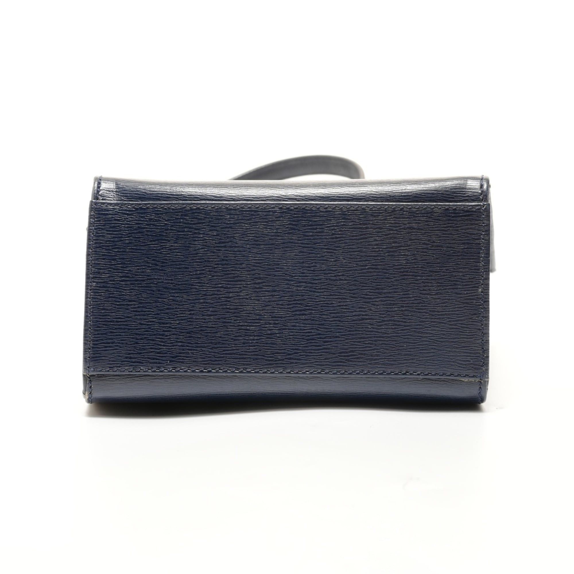Dior Christian Dior Leather 2-Way Handbag, Navy Size ONE SIZE - 7 Thumbnail