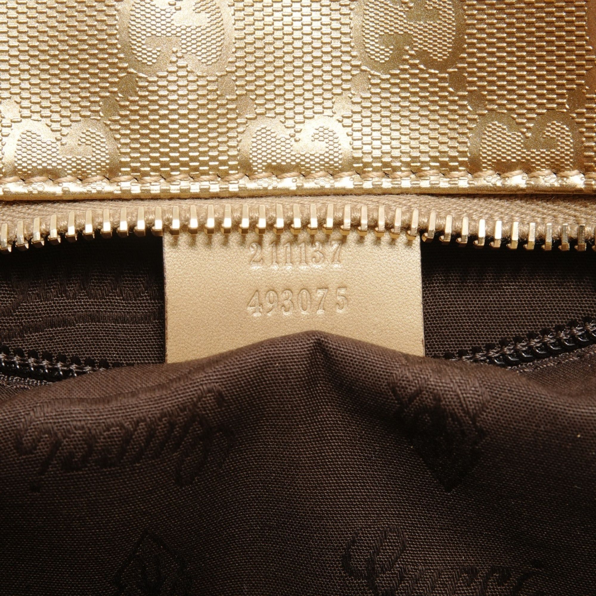 Gucci Gucci GG Imprime Tote Bag, Gold Size ONE SIZE - 10 Thumbnail
