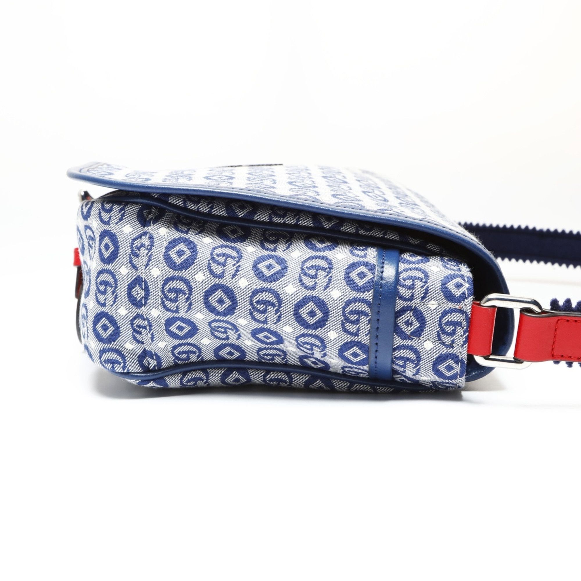 Gucci Gucci GG Canvas Star Shoulder Bag, Blue Size ONE SIZE - 4 Thumbnail